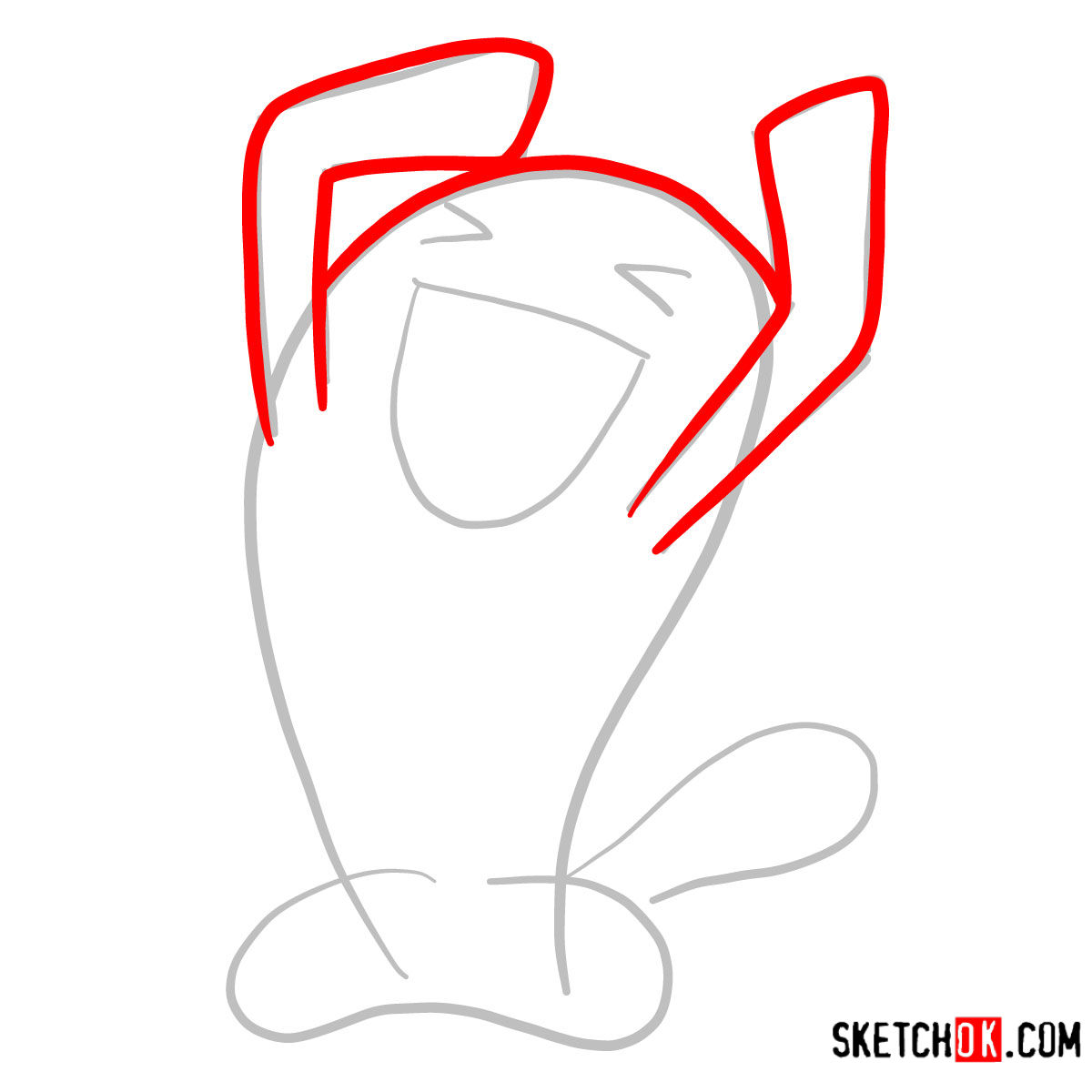 How to draw Wobbuffet | Pokemon - step 02
