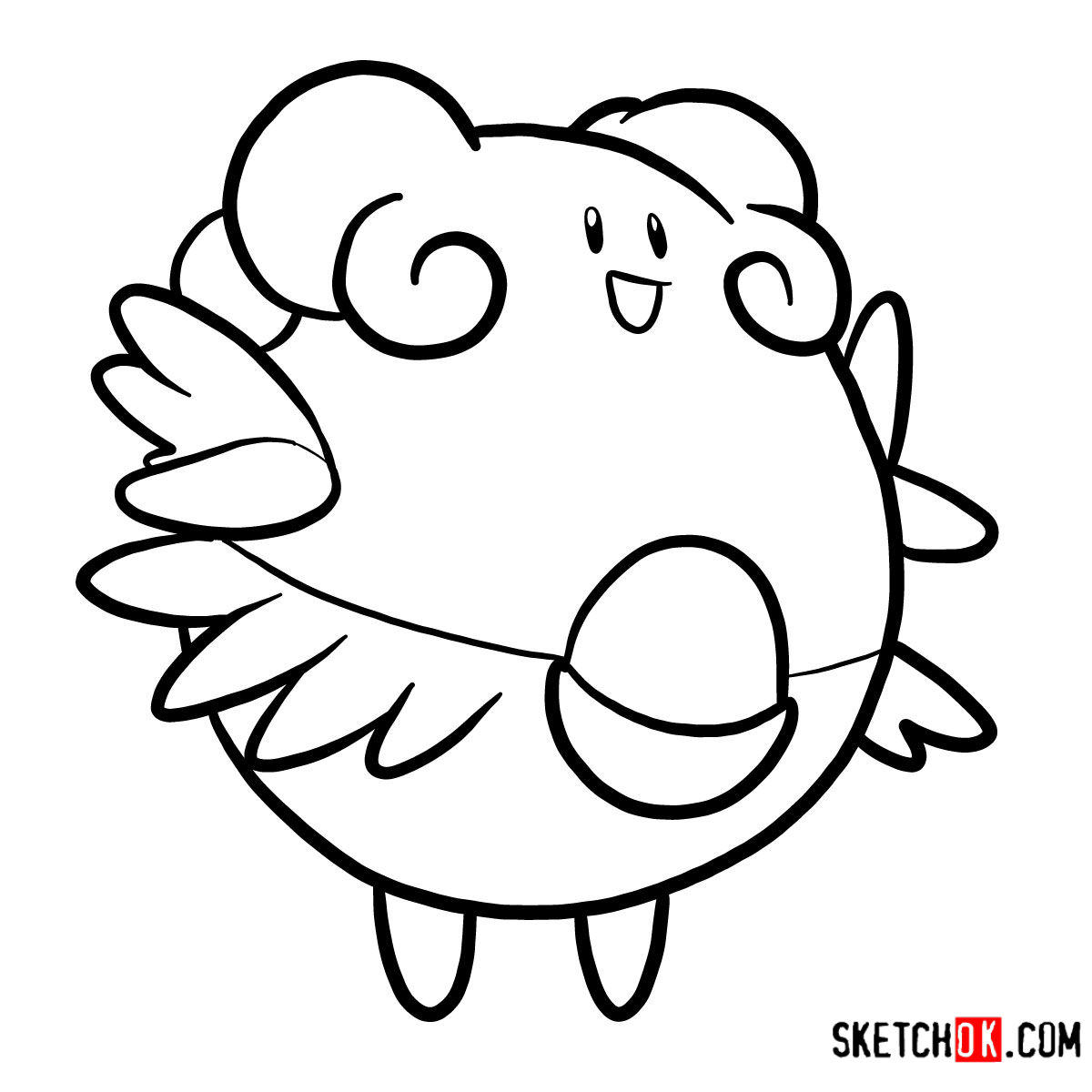 blissey coloring page easy pokemon