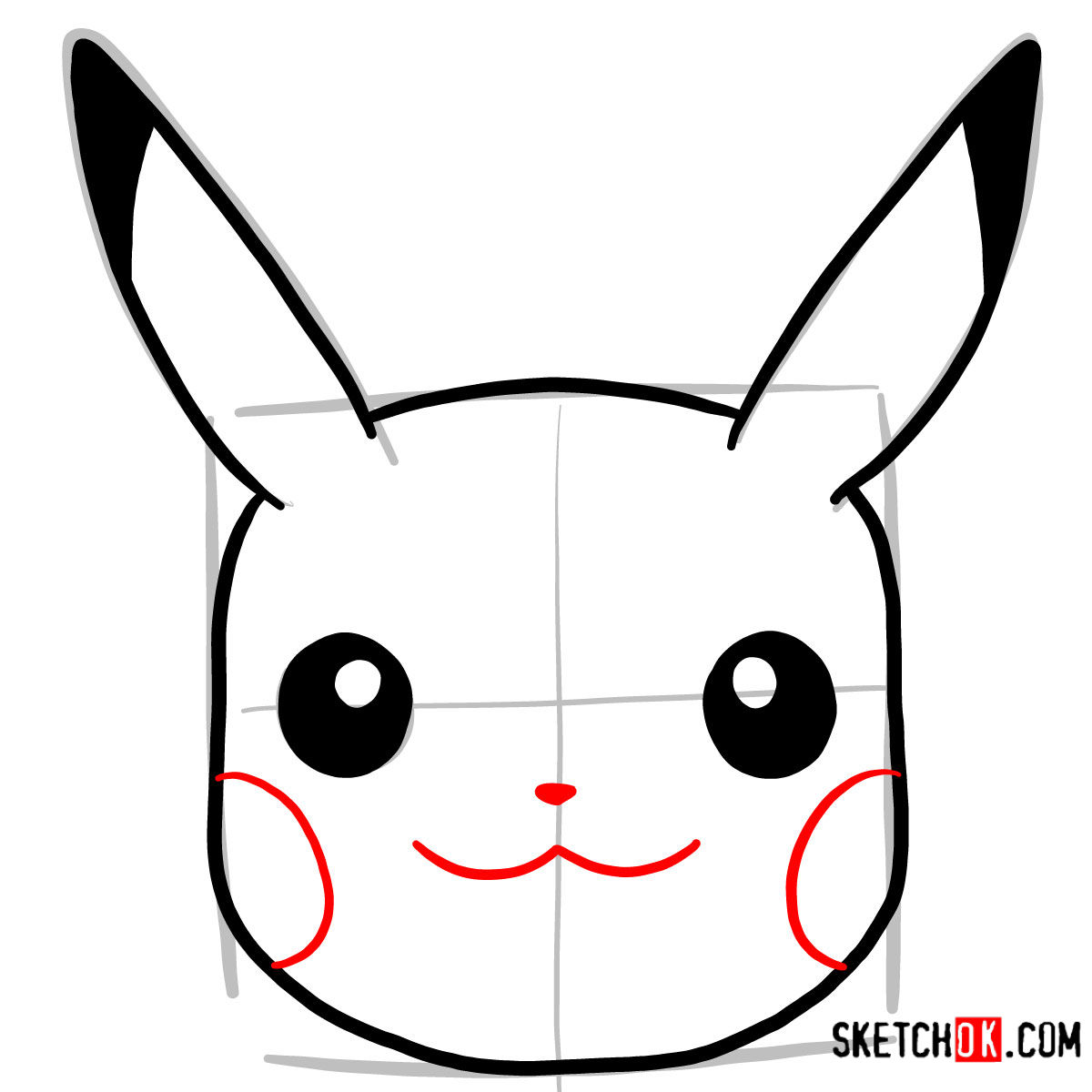 Pikachu Drawing Tutorial - How to draw a Pikachu step by step