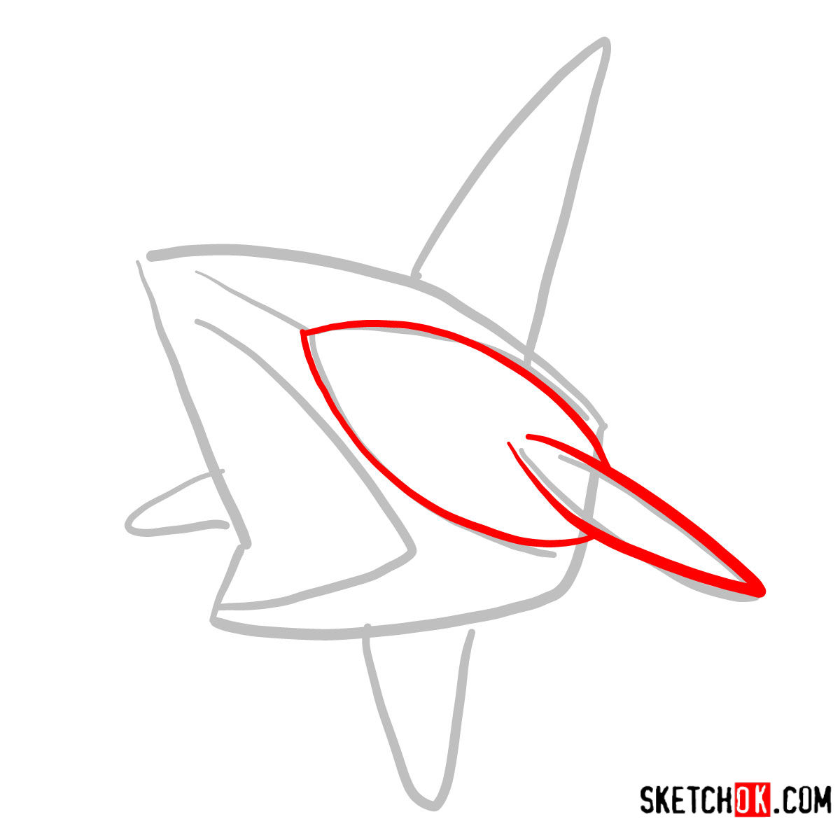 How to draw Sharpedo | Pokemon - step 02