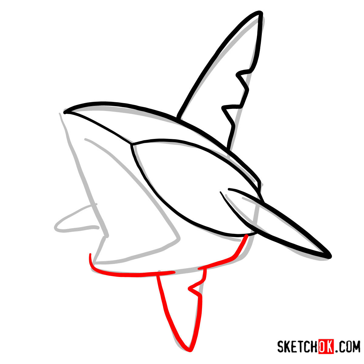 How to draw Sharpedo | Pokemon - step 04