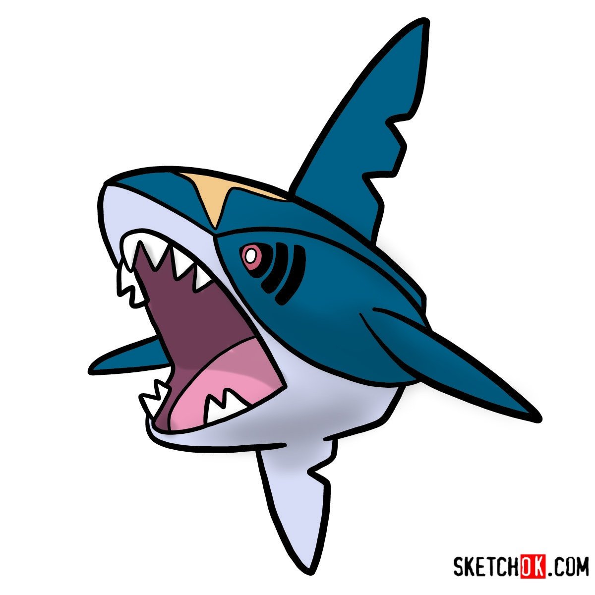 How to draw Sharpedo | Pokemon