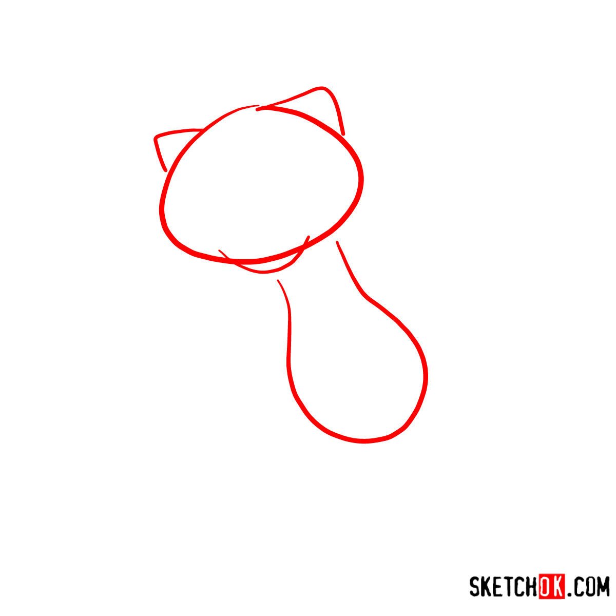 How to draw Mew | Pokemon - step 01