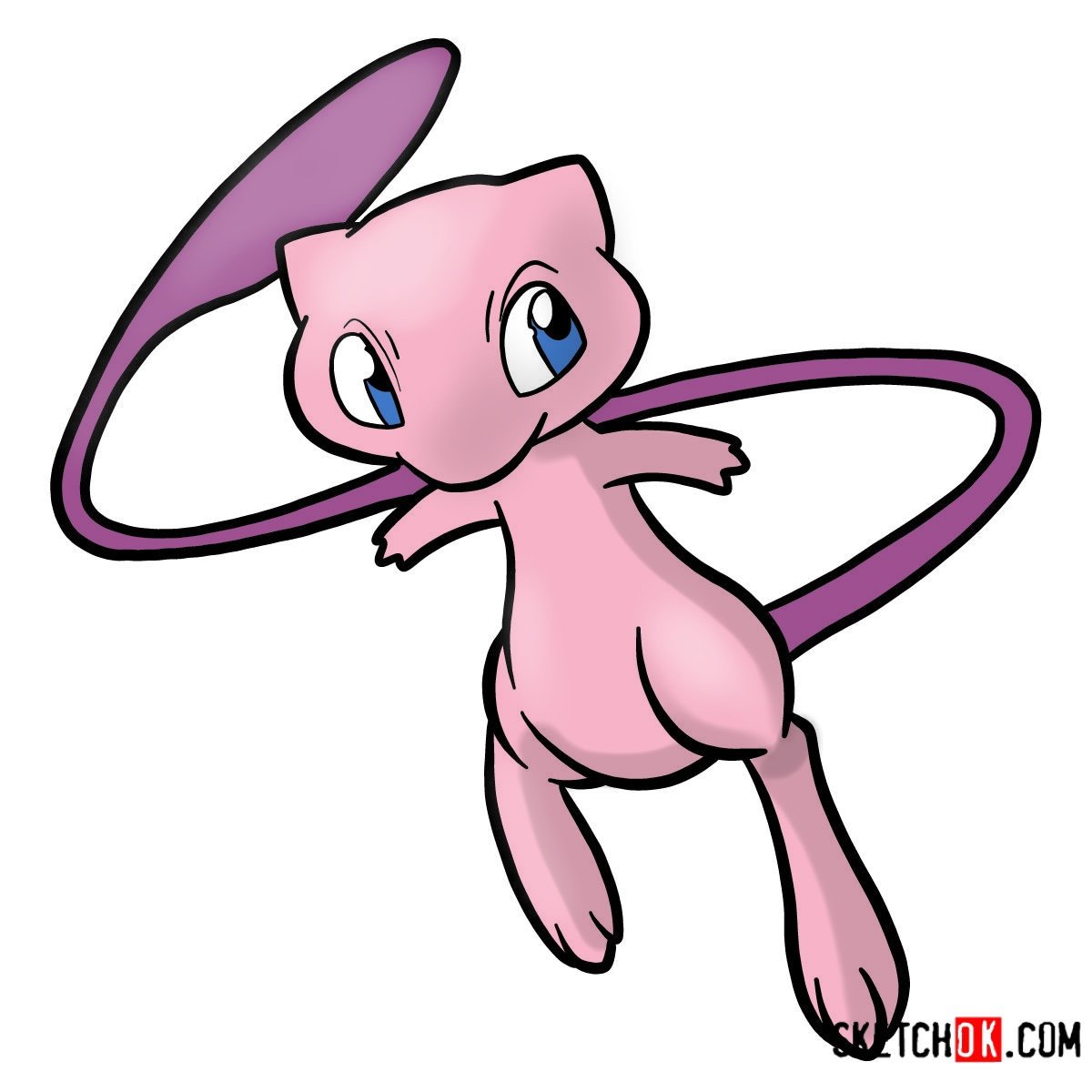 How To Draw Mew Pokemon Gambaran