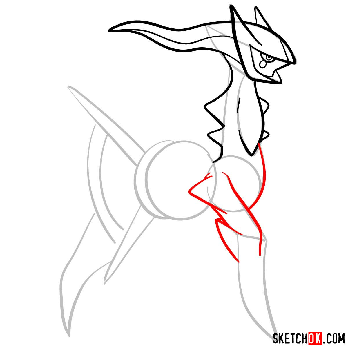 How to draw Arceus Pokemon - step 07