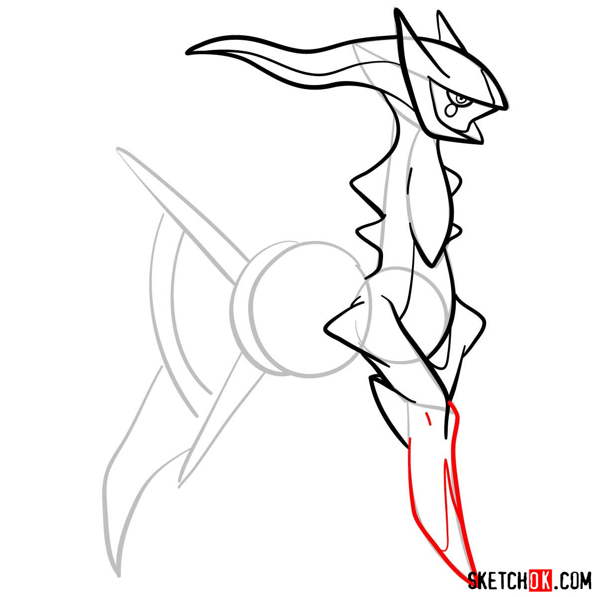 How to draw Arceus Pokemon - step 09