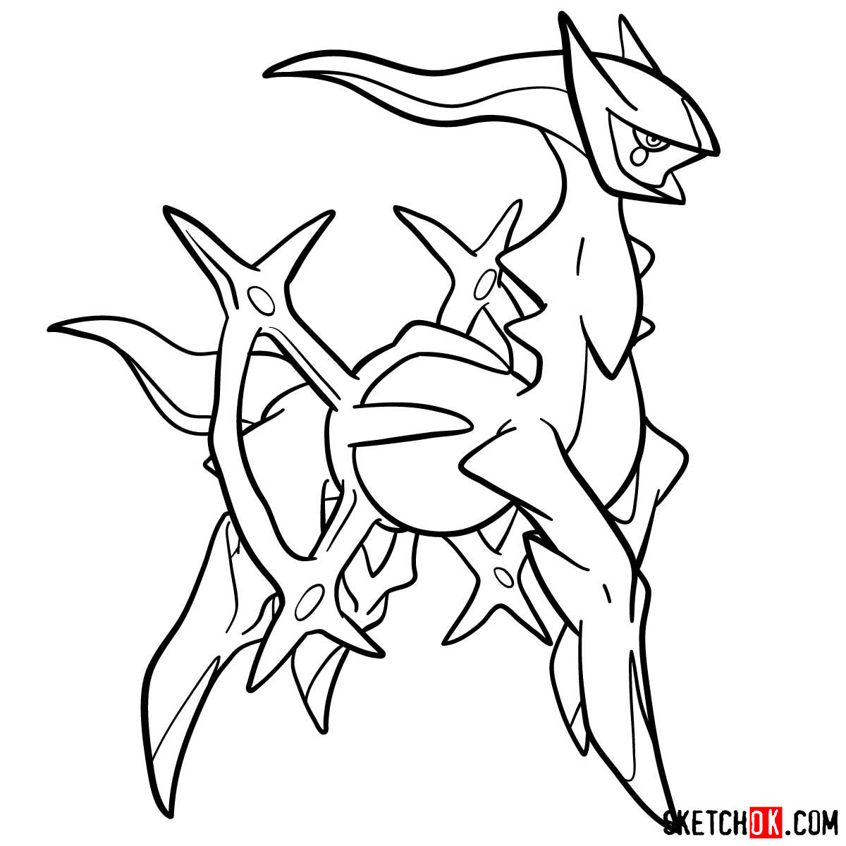 How to draw Arceus Pokemon - step 18