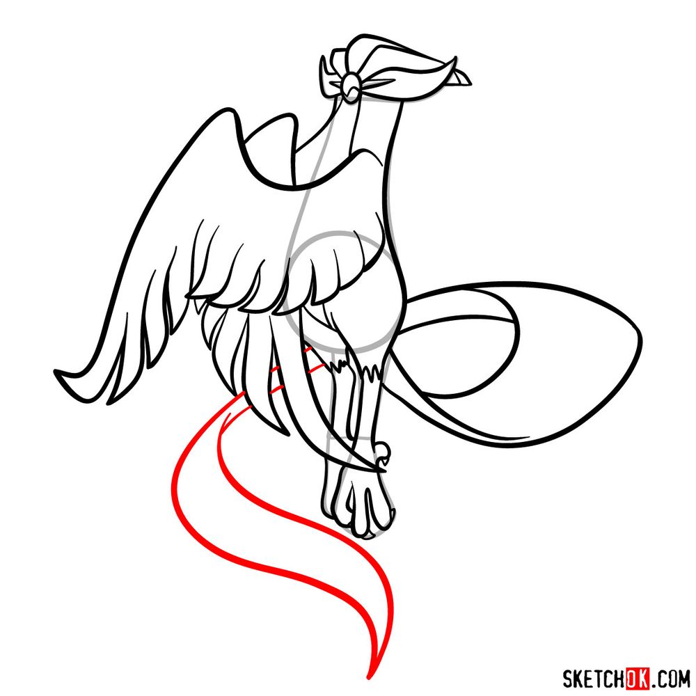 How to draw Articuno (Galarian Form) - step 16