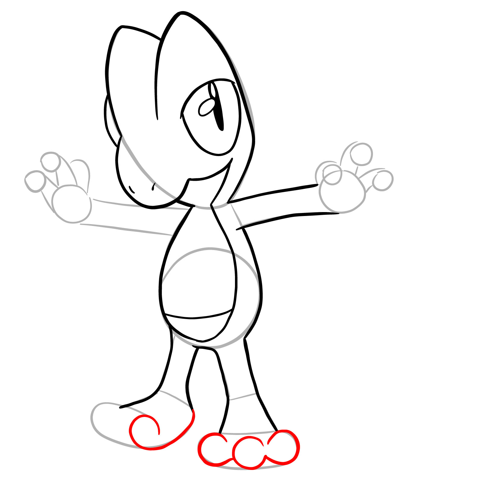 How to draw Treecko Pokemon - step 17
