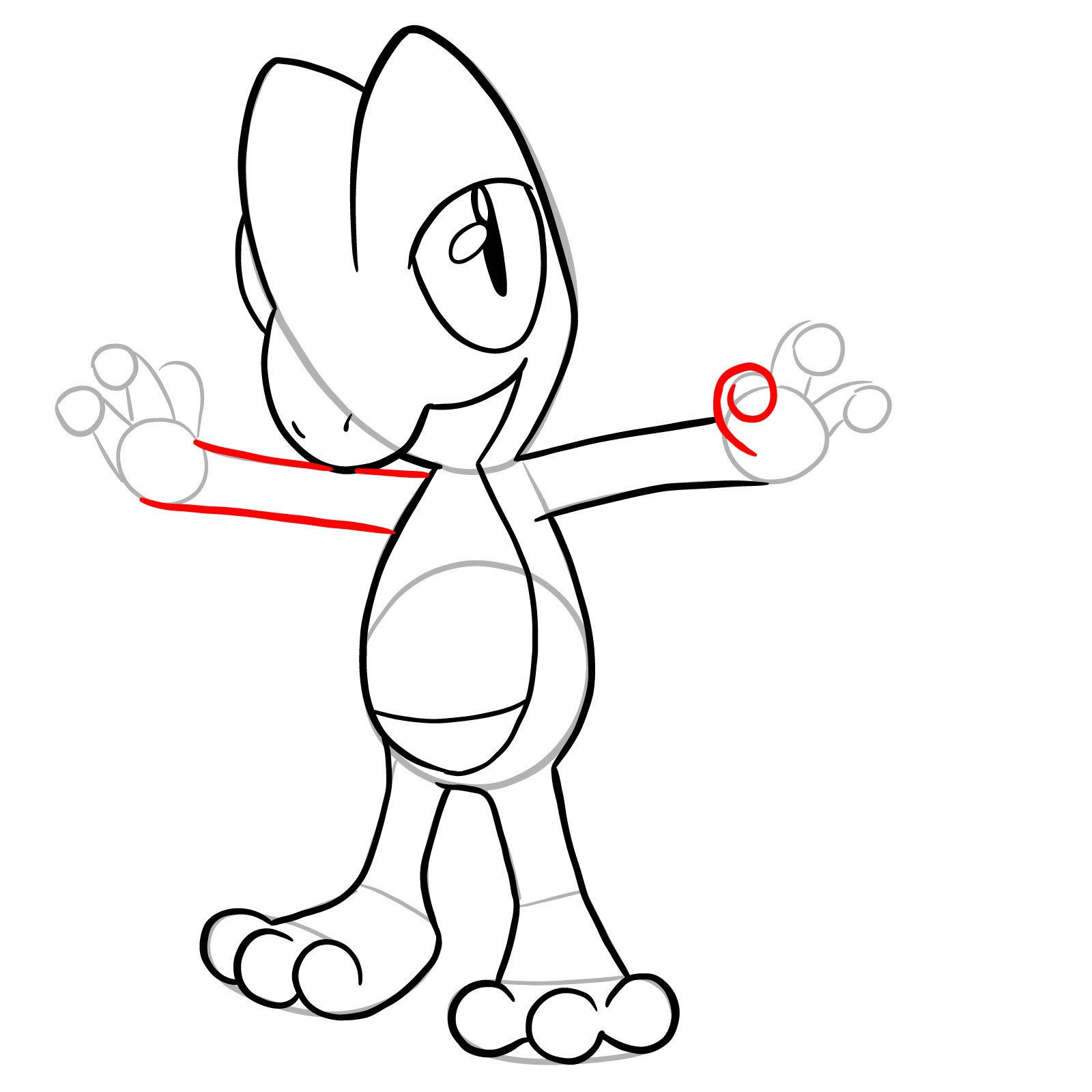 How to draw Treecko Pokemon - step 19