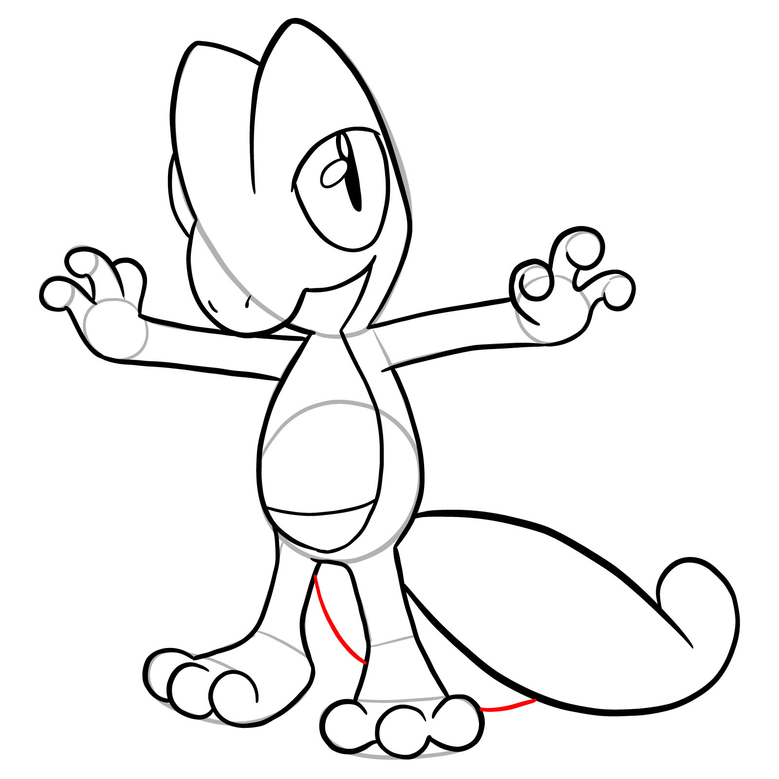How to draw Treecko Pokemon - step 22