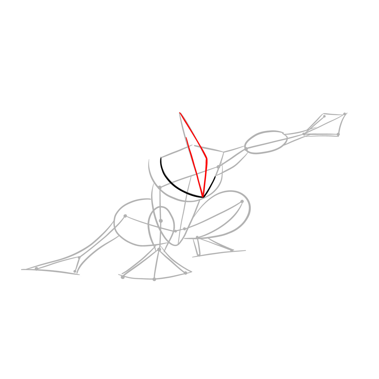 How to draw Greninja Pokemon - step 05