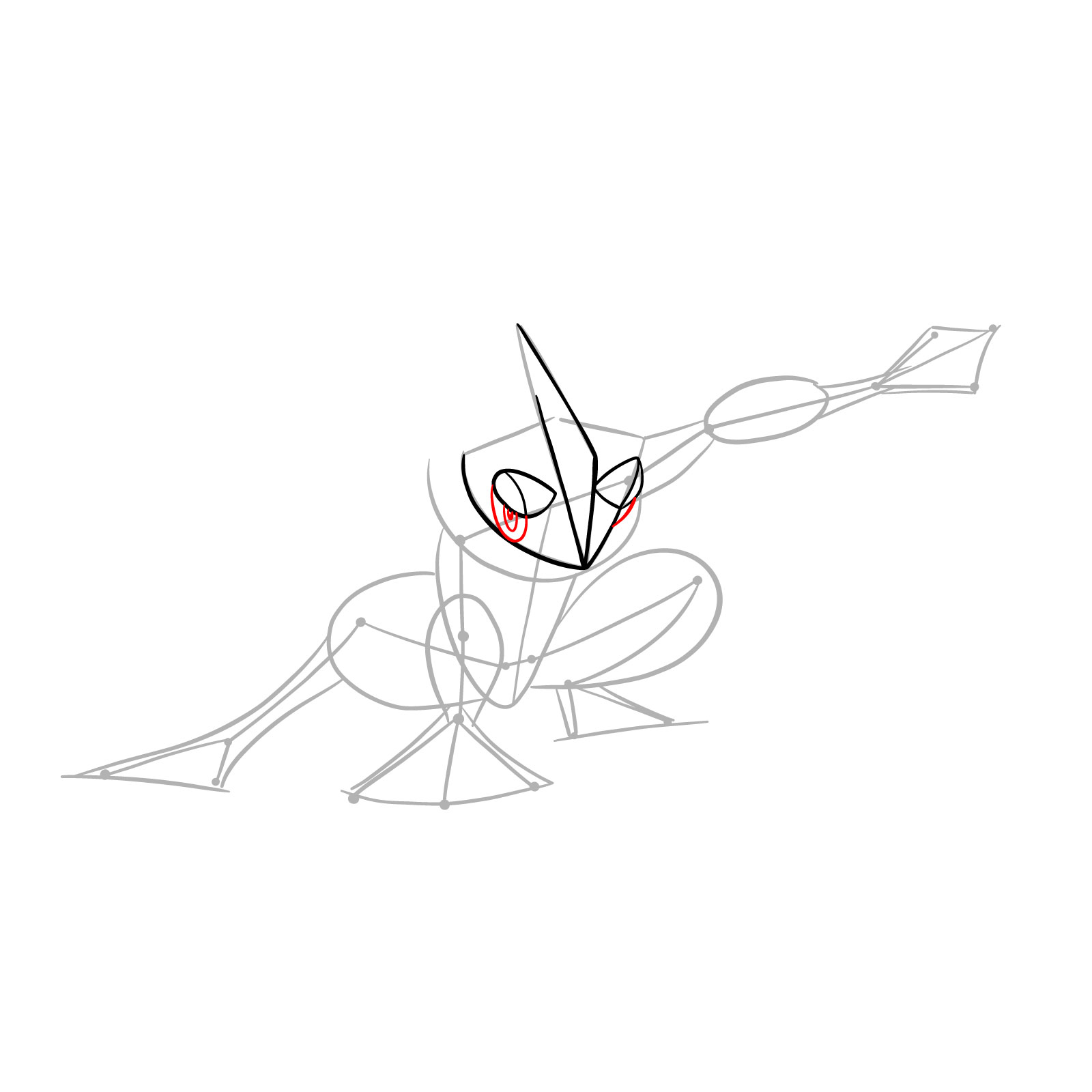 How to draw Greninja Pokemon - step 07