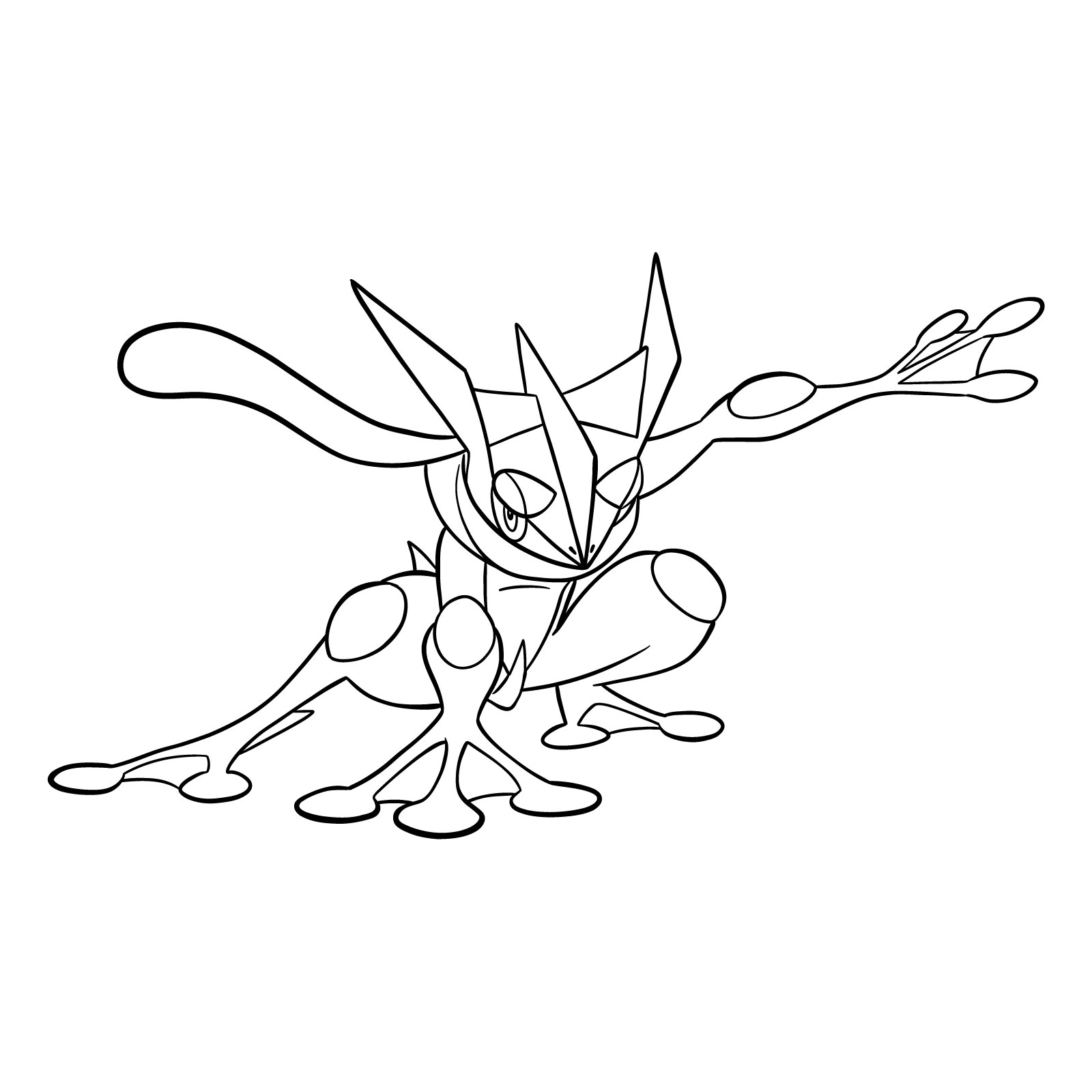 How to draw Greninja Pokemon - Sketchok easy drawing guides