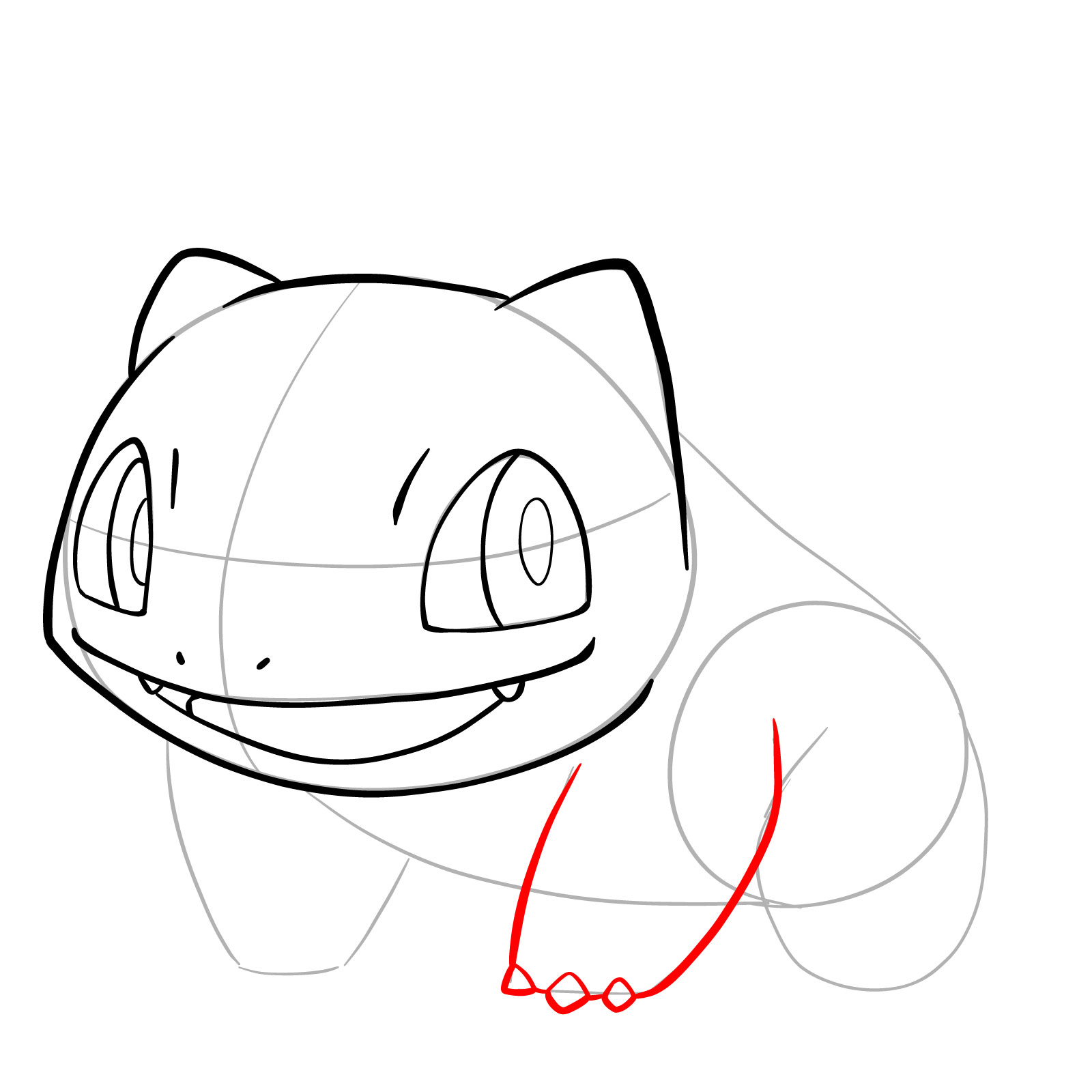 How to draw Bulbasaur - step 12