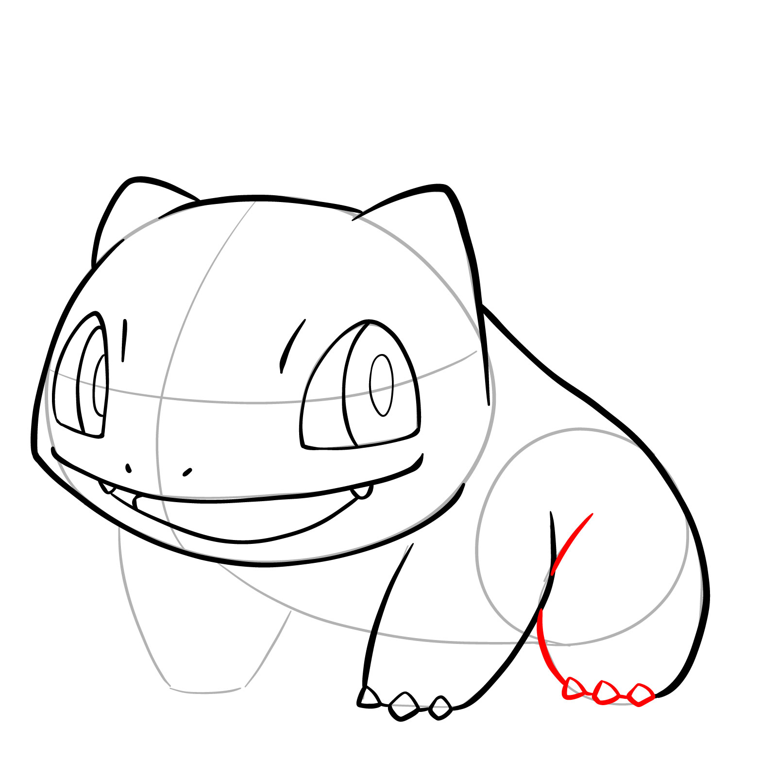 How to draw Bulbasaur - step 14