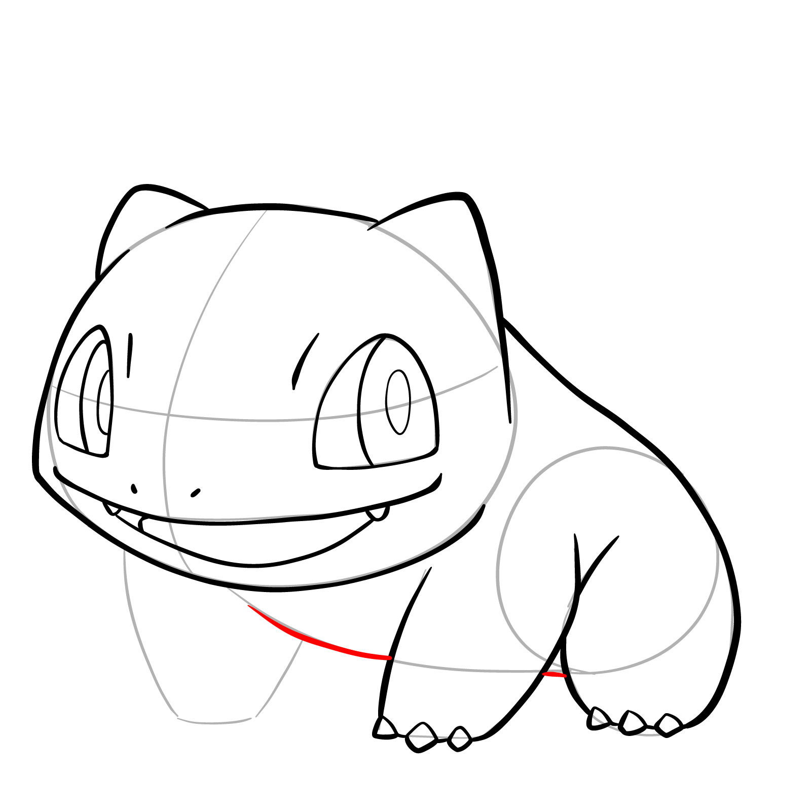 How to draw Bulbasaur - step 15