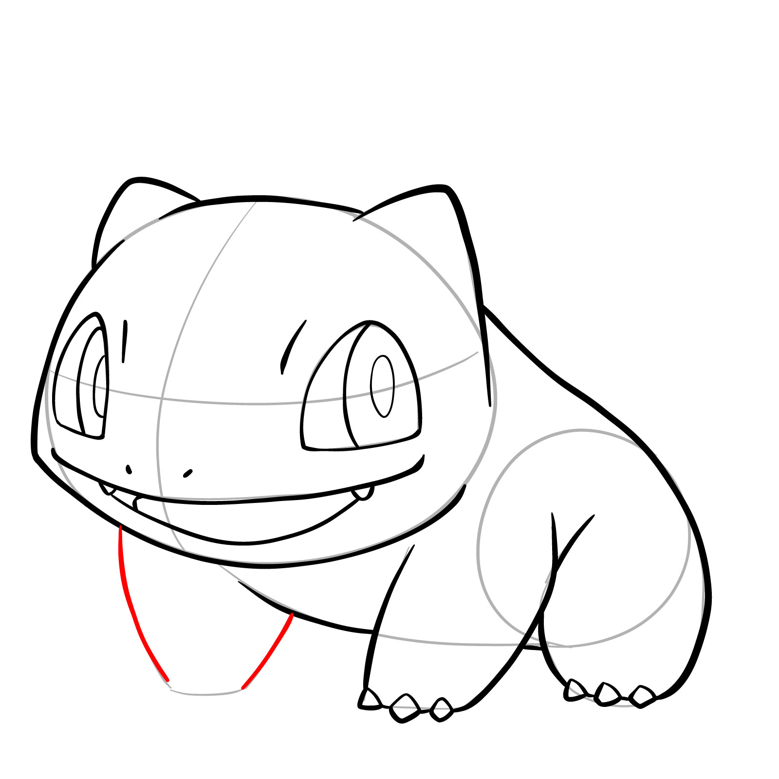 How to draw Bulbasaur - step 16