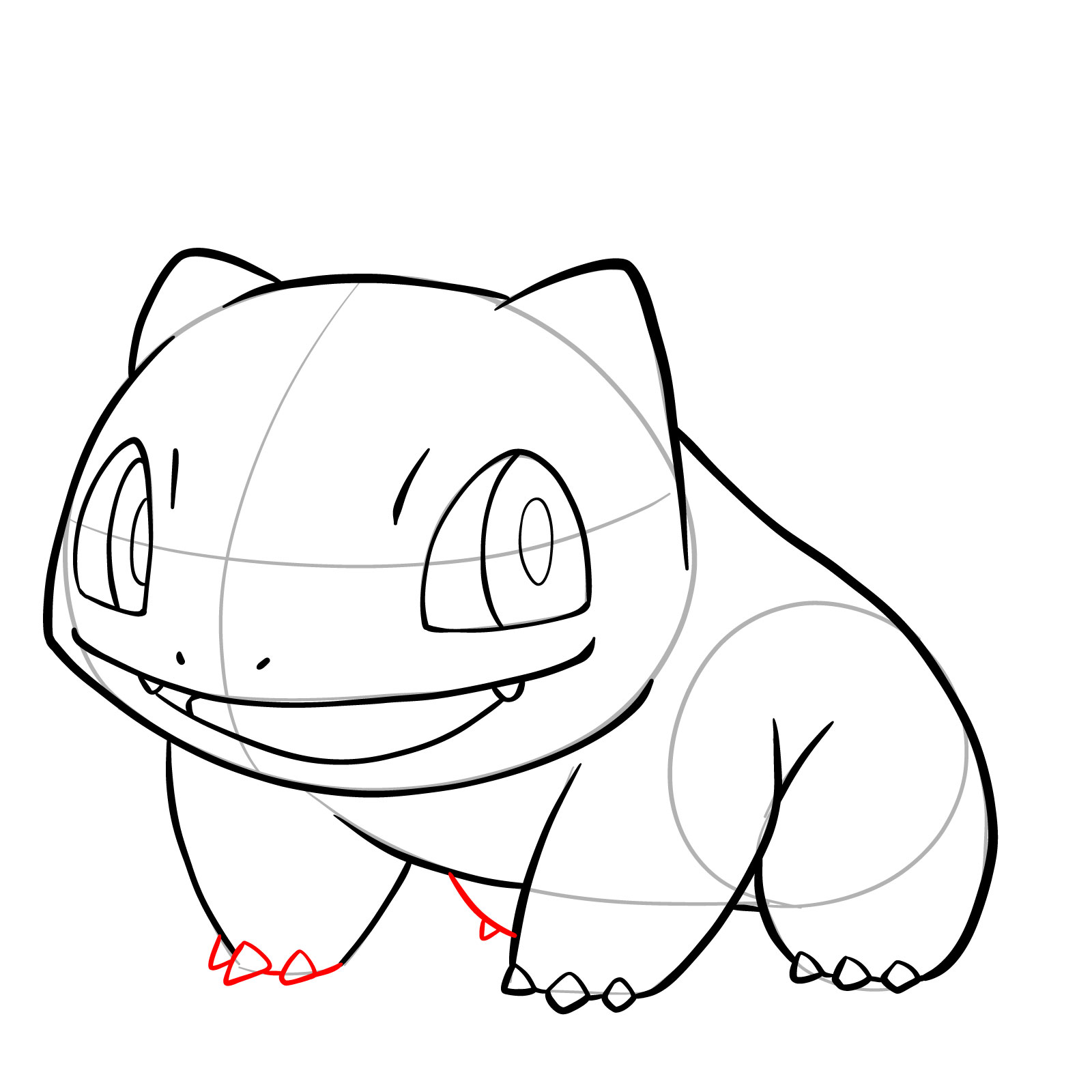 How to draw Bulbasaur - step 17