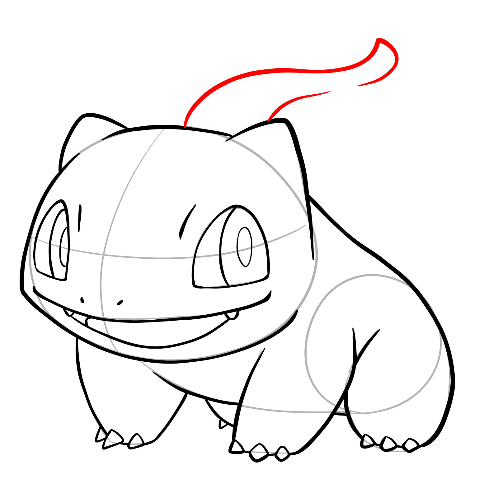 How to draw Bulbasaur - step 18