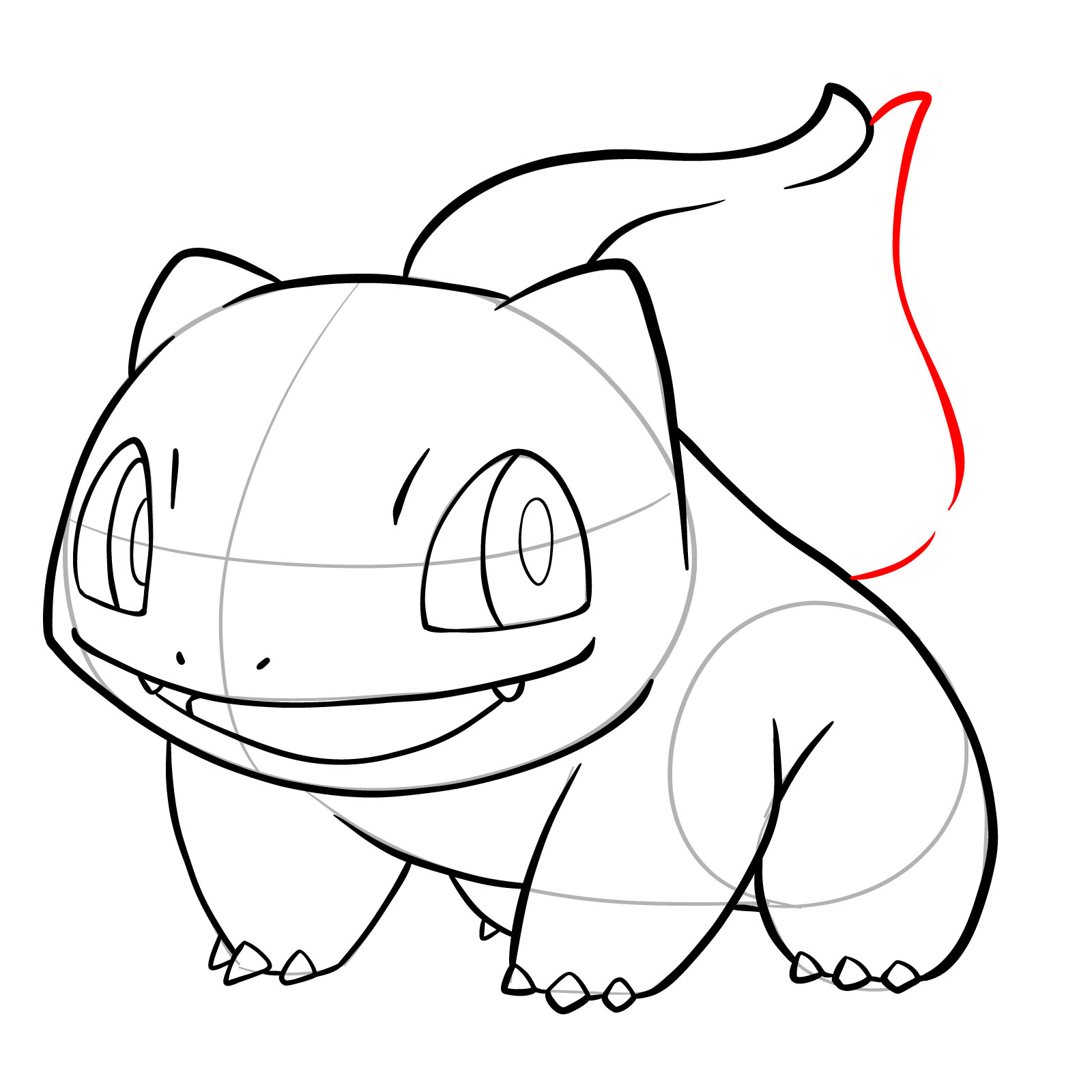 How to draw Bulbasaur - step 19