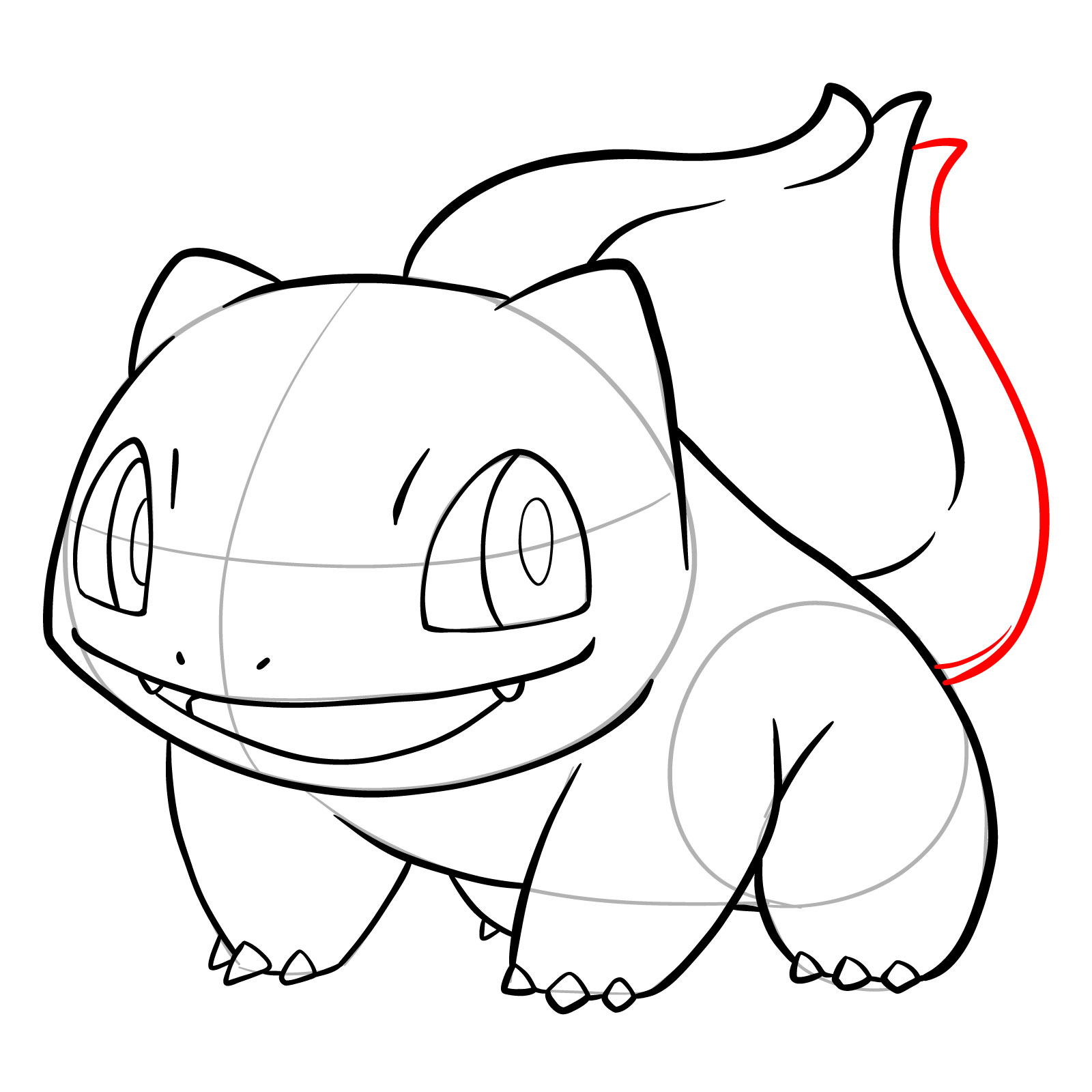 How to draw Bulbasaur - step 20