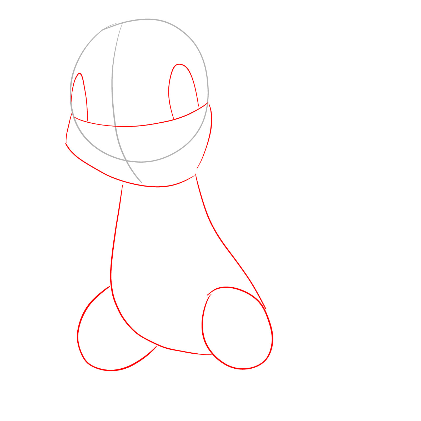 How to draw Charmander - step 02