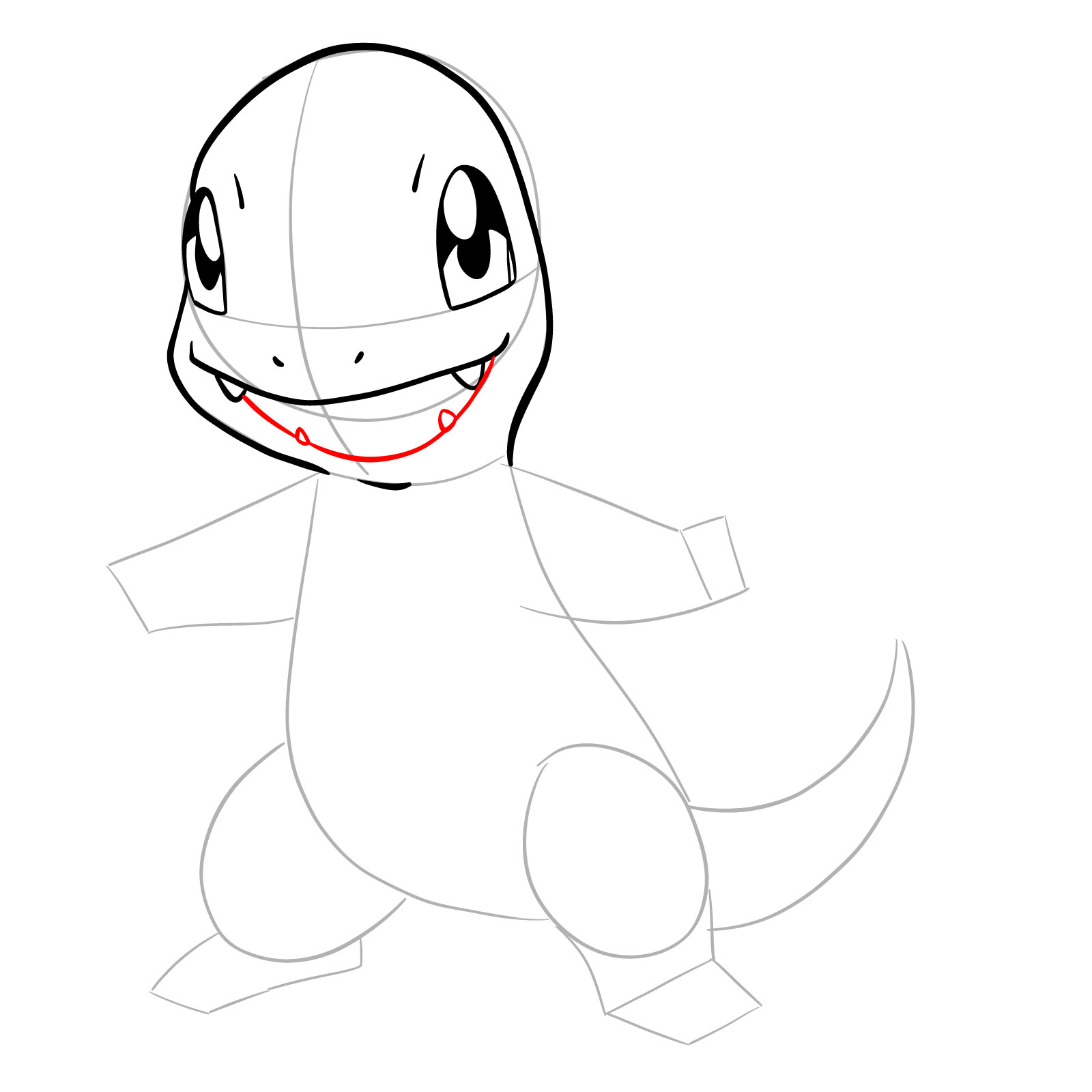 How to draw Charmander - step 10