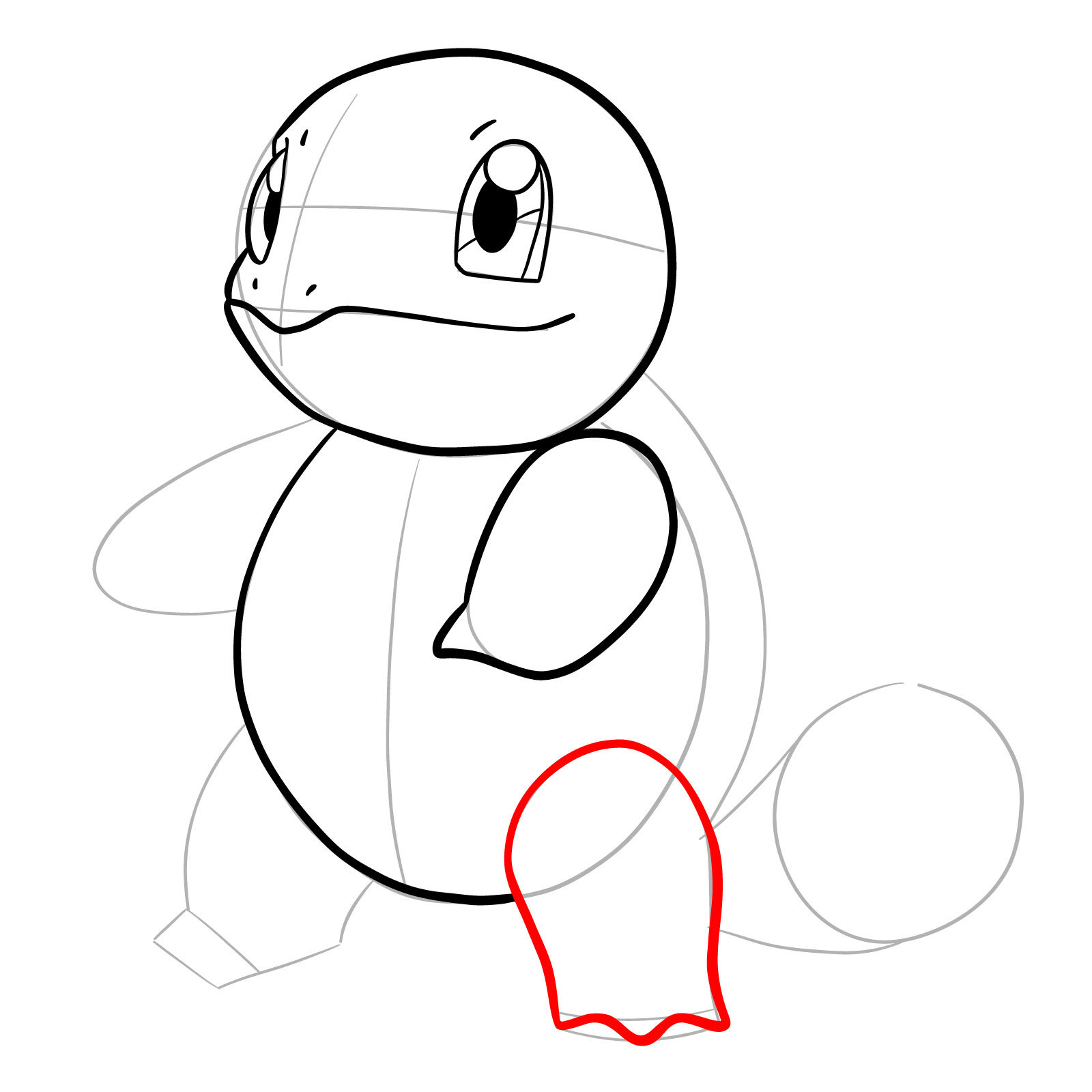 How to draw Squirtle - step 11