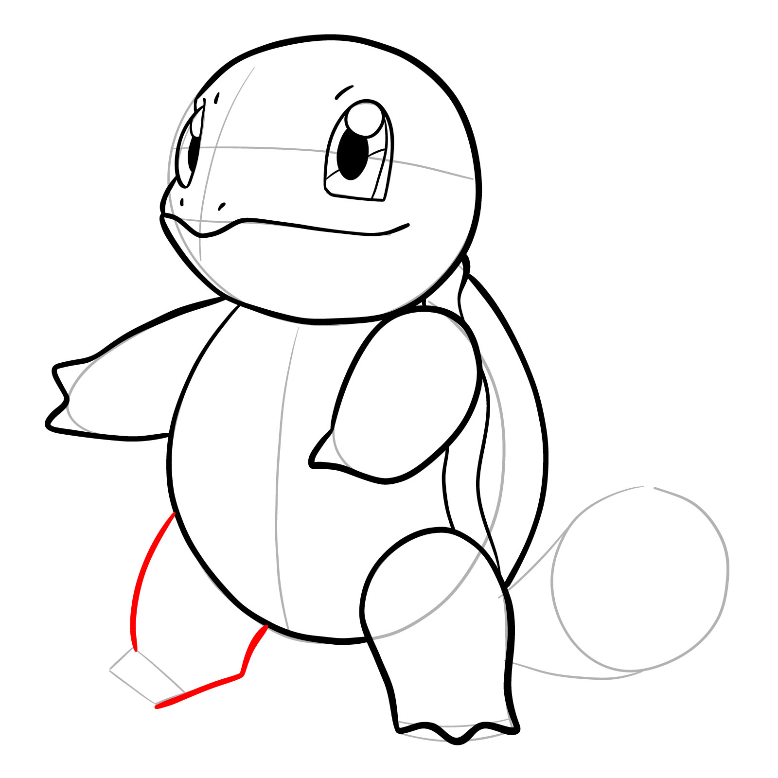 How to draw Squirtle - step 15