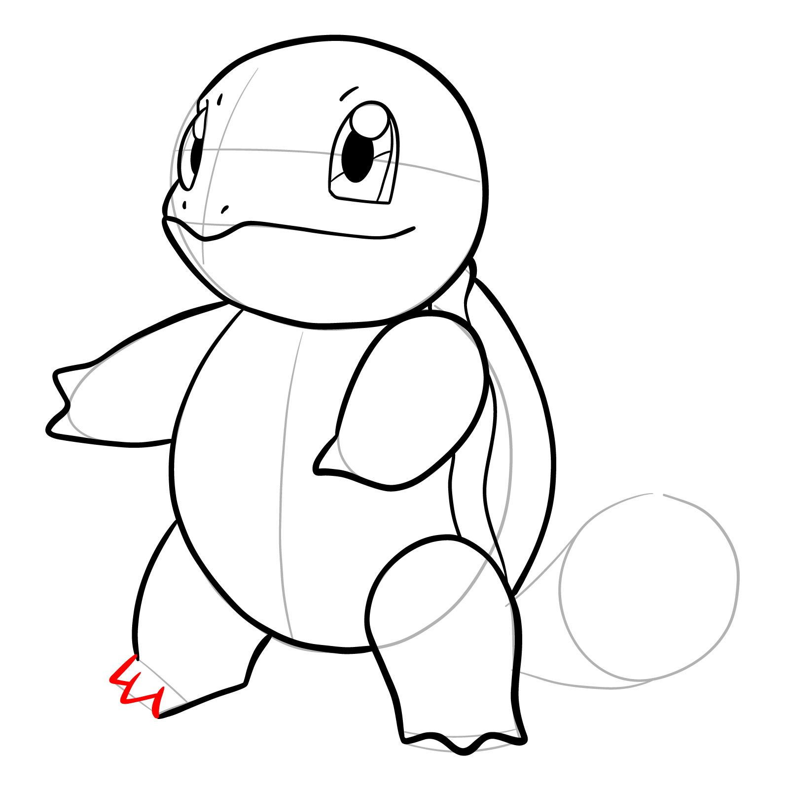 How to draw Squirtle - step 16