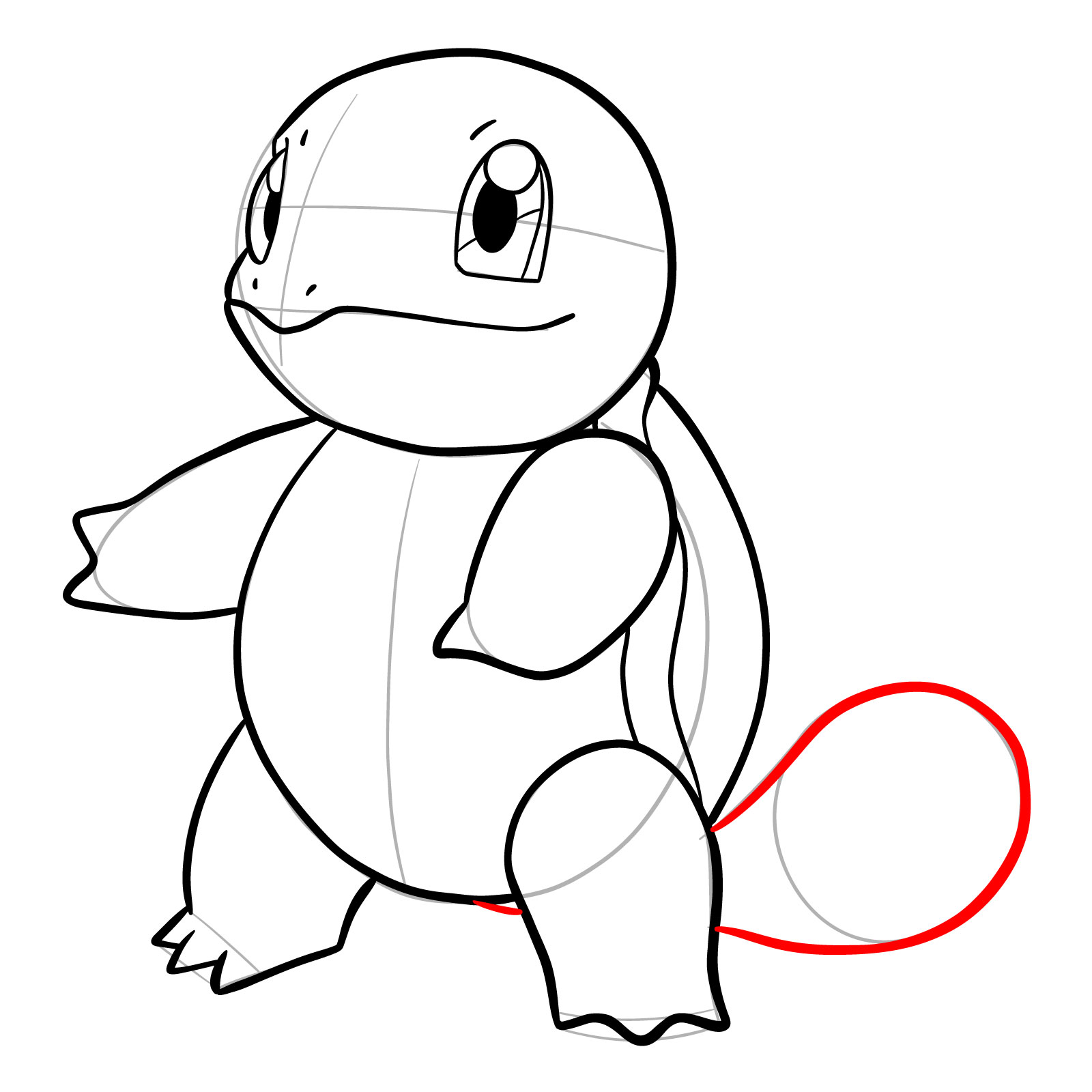 How to draw Squirtle - step 17
