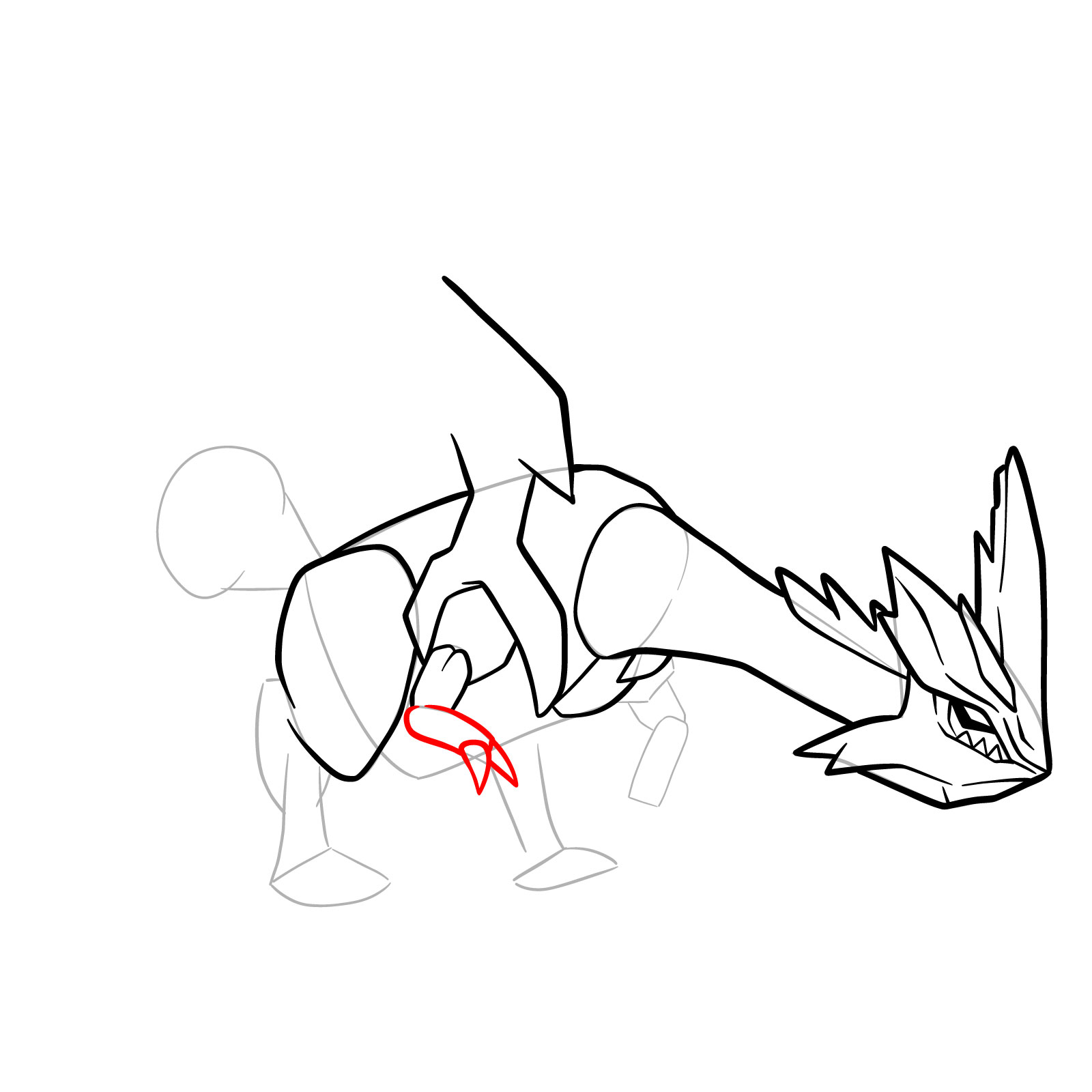 How to Draw Kyurem Pokémon - step 18