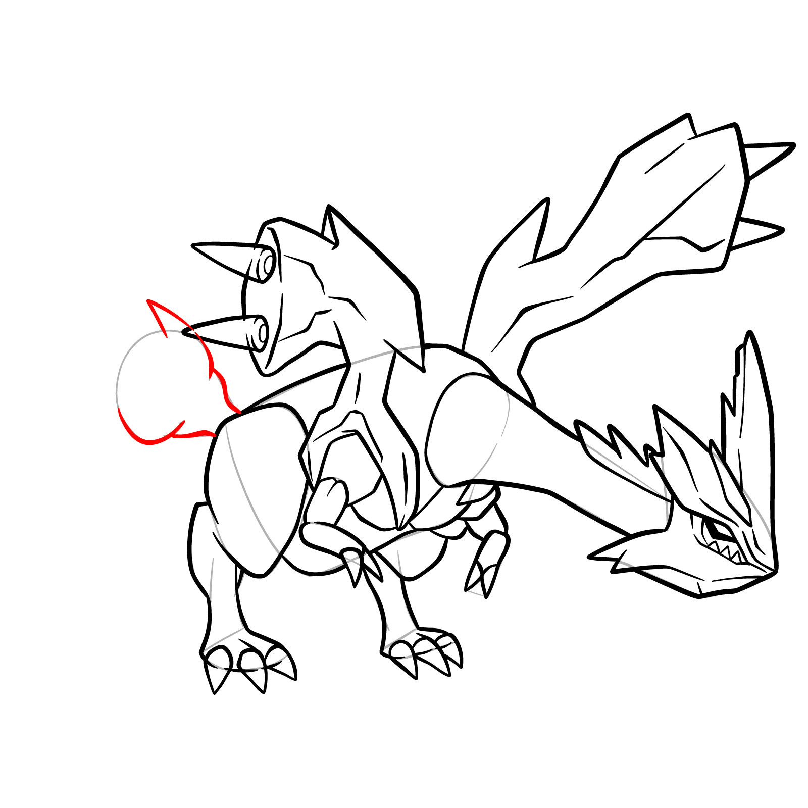 How to Draw Kyurem Pokémon - step 32