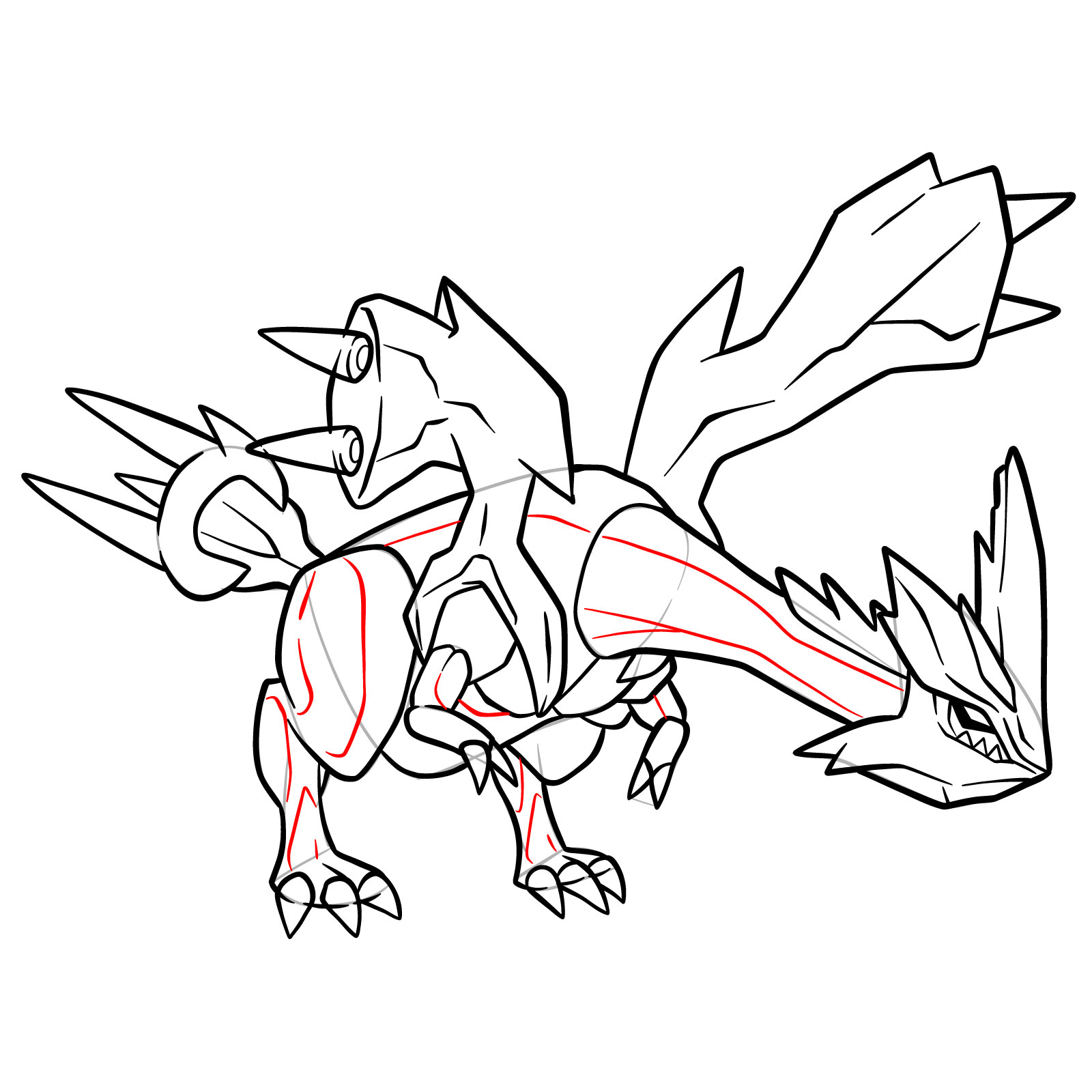 How to Draw Kyurem Pokémon - step 35