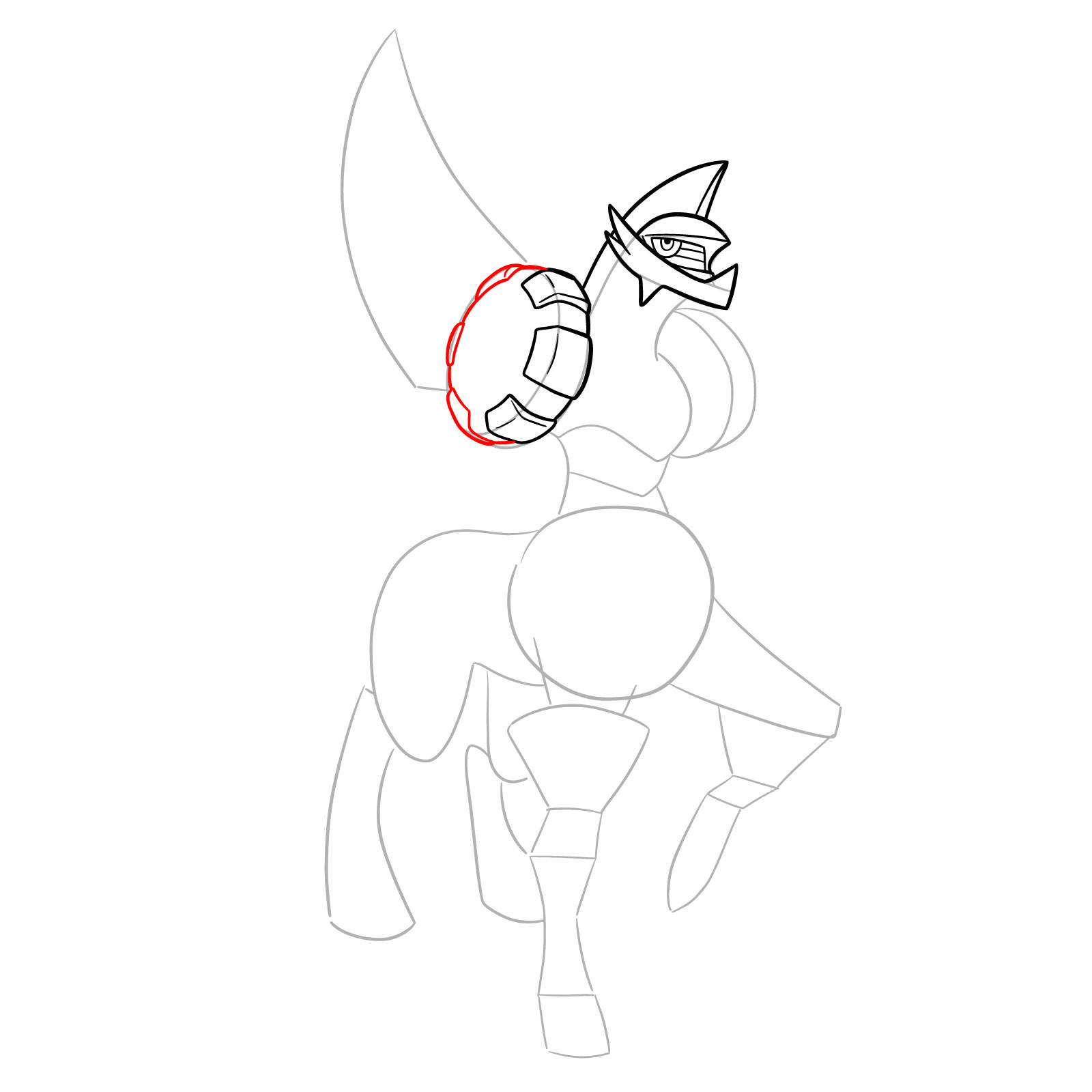 How to draw Palkia Origin Forme - step 10