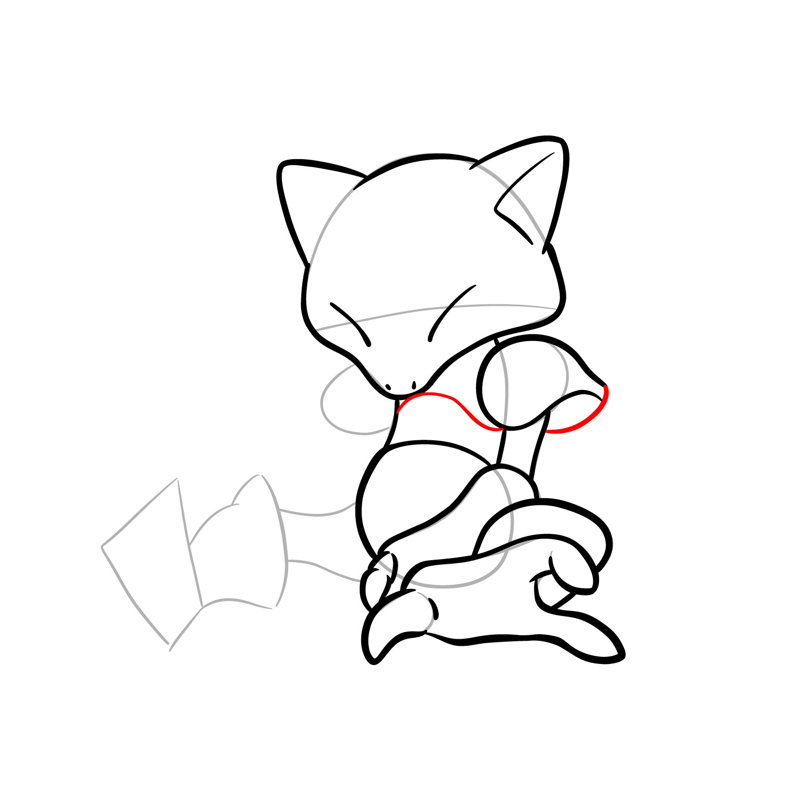 How to draw Abra Pokémon - step 16