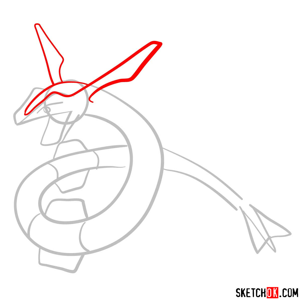 How to Draw Shiny Mega Rayquaza  Pokemon  Step by step Drawing tutorial   YouTube