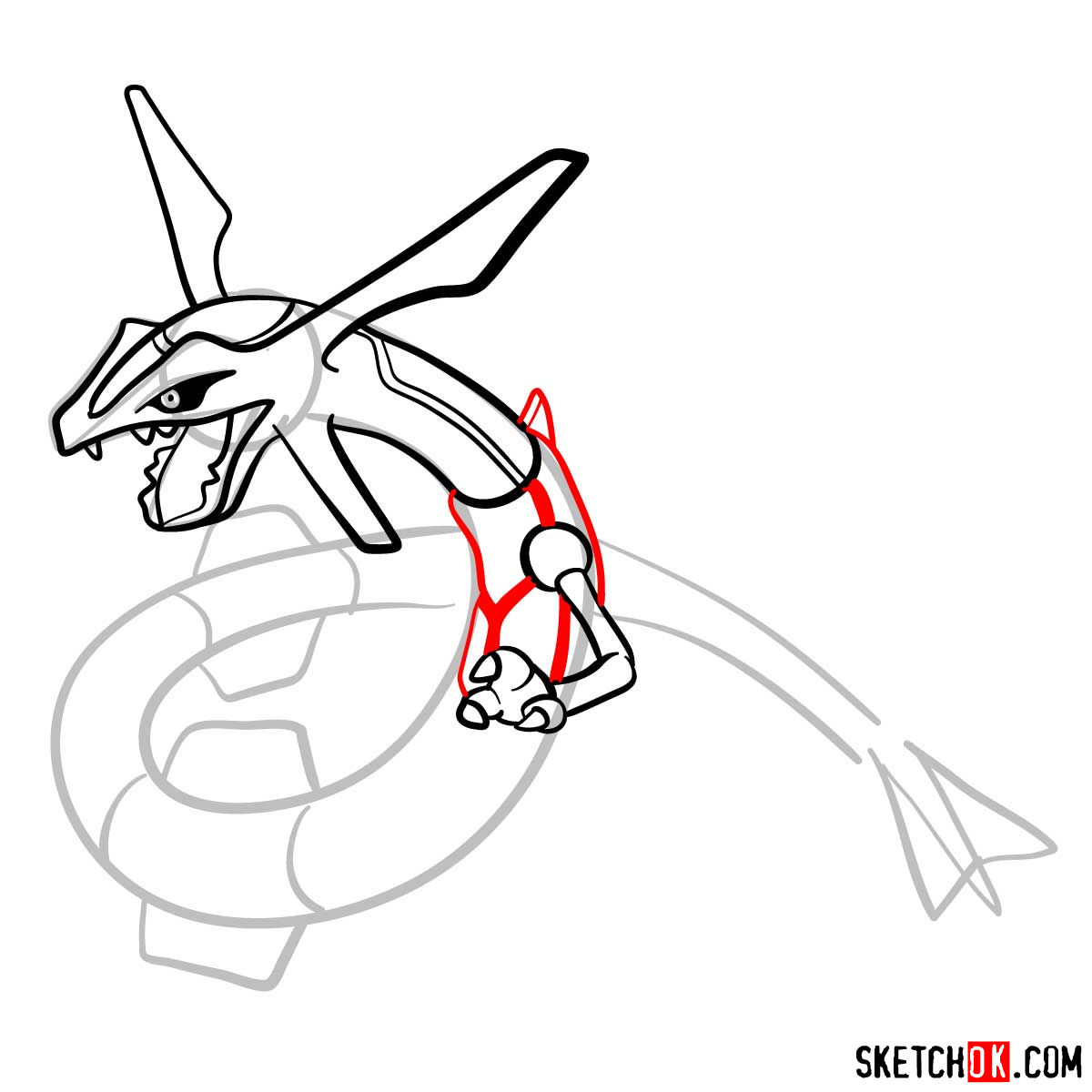 rayquaza sketch by pokemongamer on DeviantArt