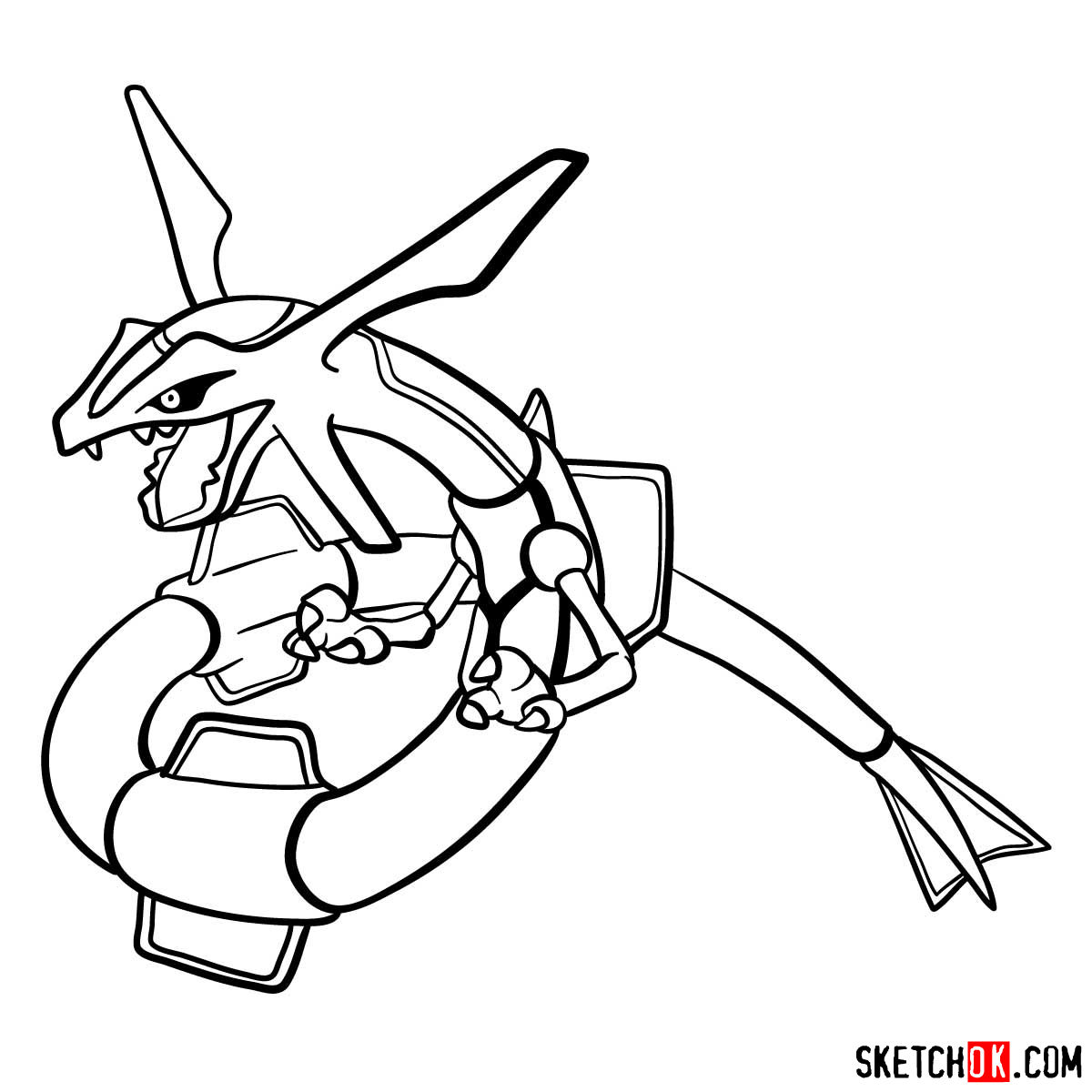 How to draw Rayquaza | Pokemon - step 13