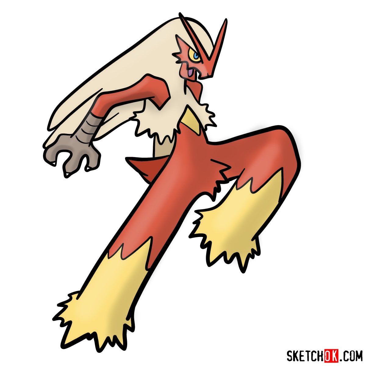 How to draw Blaziken | Pokemon