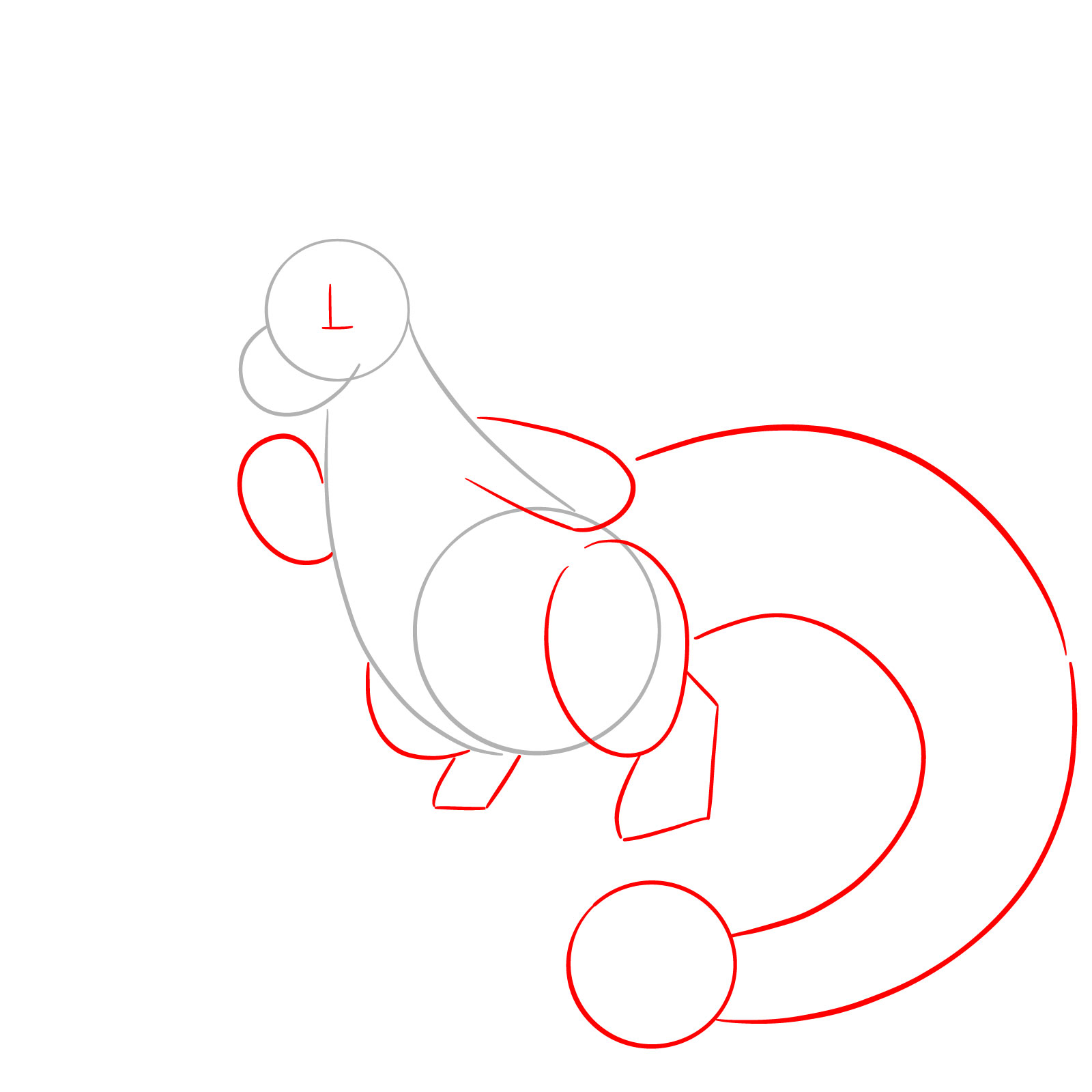 How to Draw Mega Dragonite - step 02