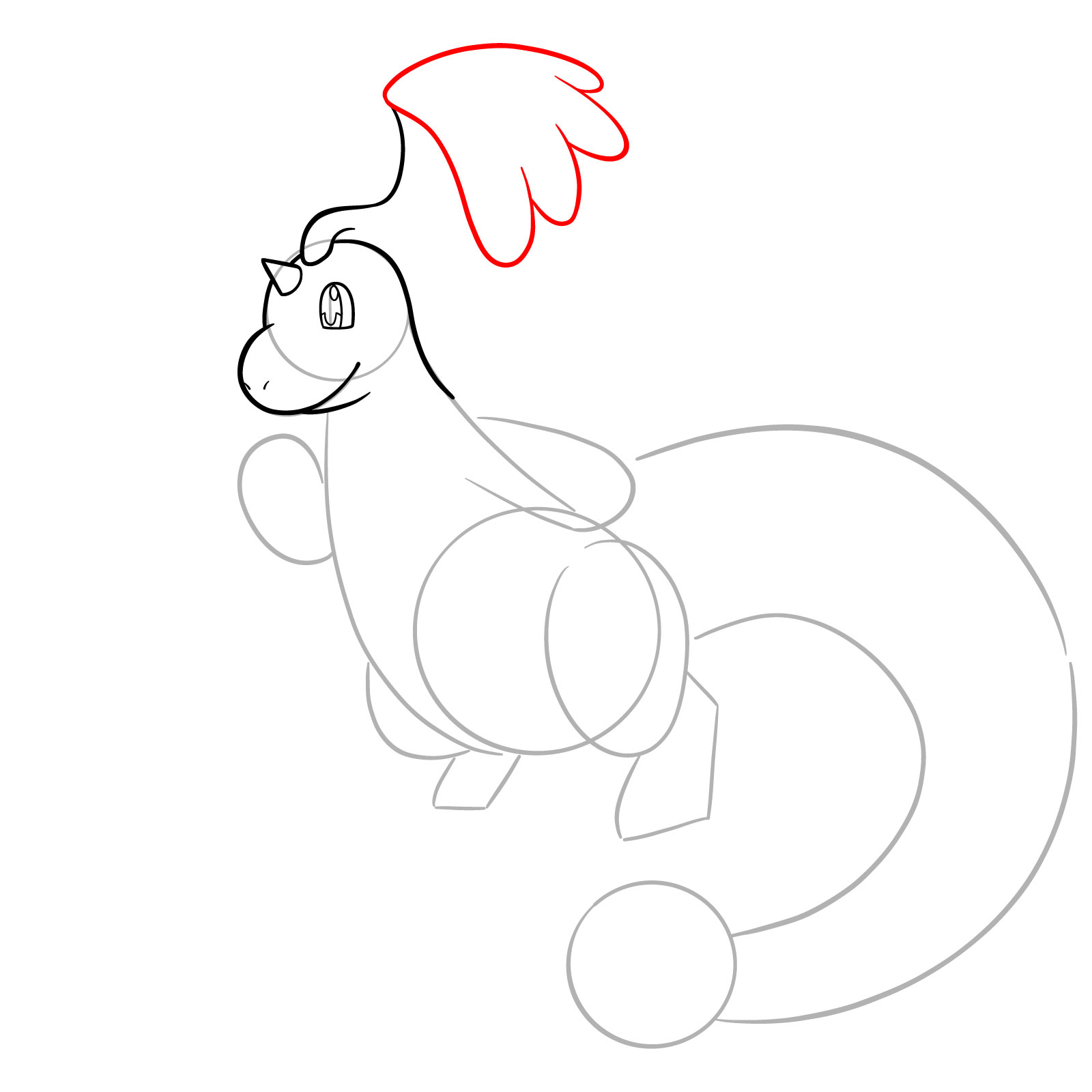 How to Draw Mega Dragonite - step 07
