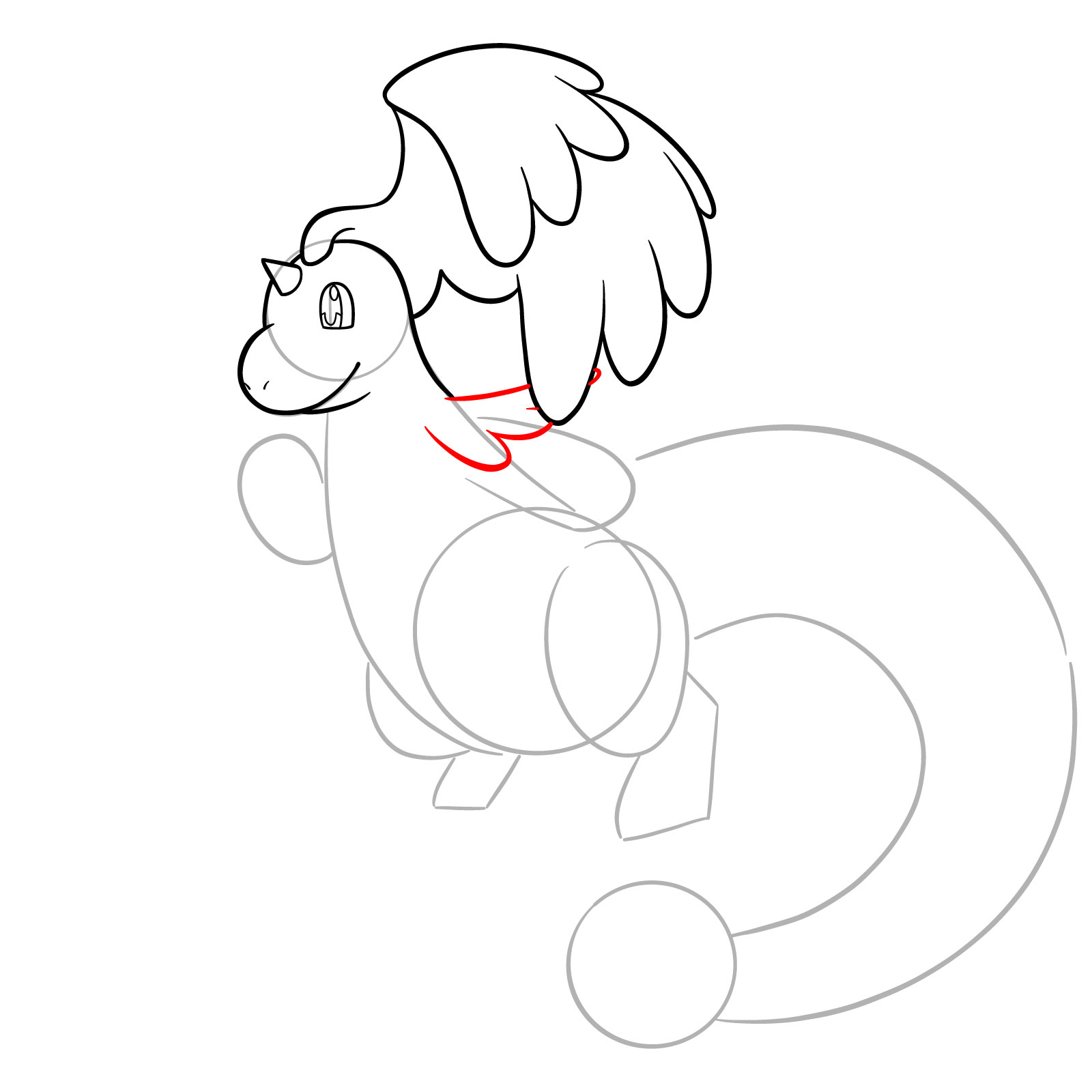 How to Draw Mega Dragonite - step 09