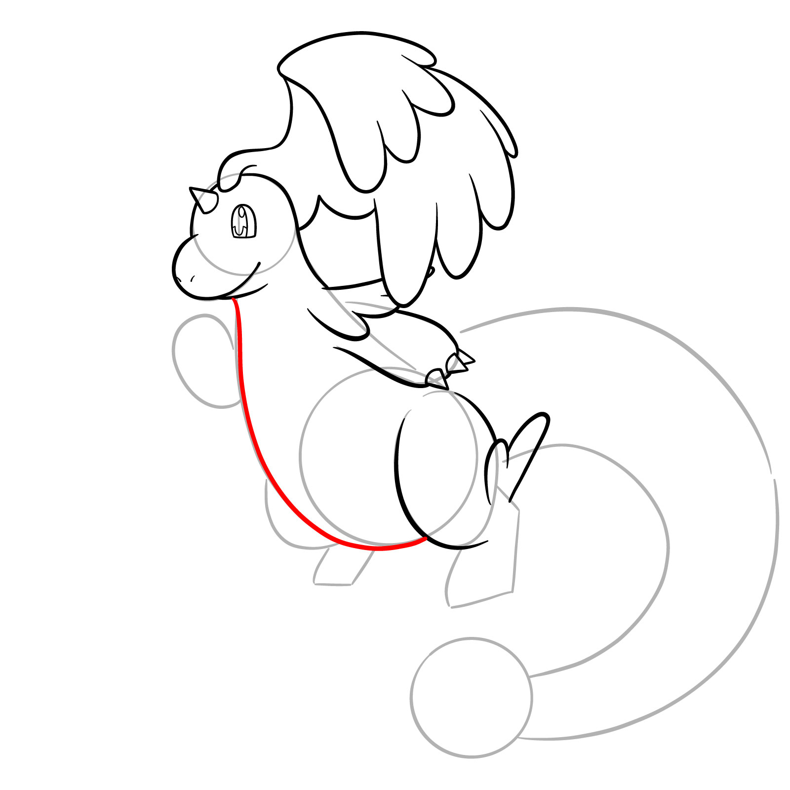 How to Draw Mega Dragonite - step 12