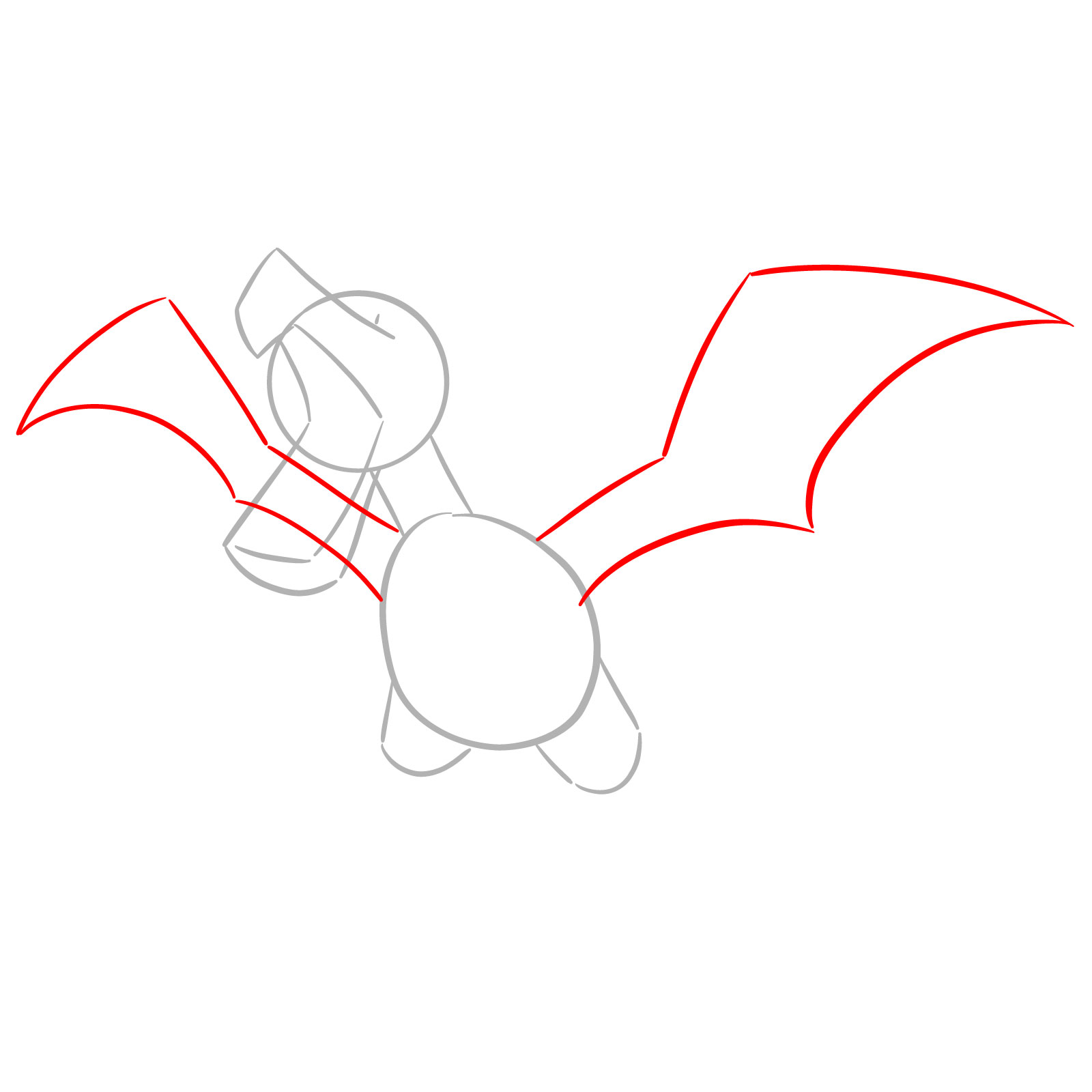 How to Draw Aerodactyl - step 03