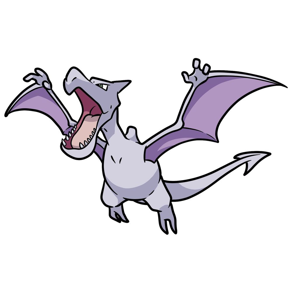 How to Draw Aerodactyl from Pokémon in a Flying Pose