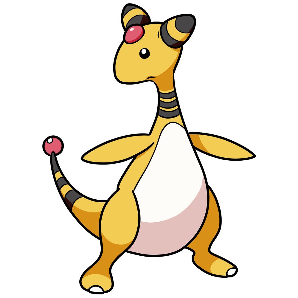 How to Draw Ampharos the Electric-Type Pokémon