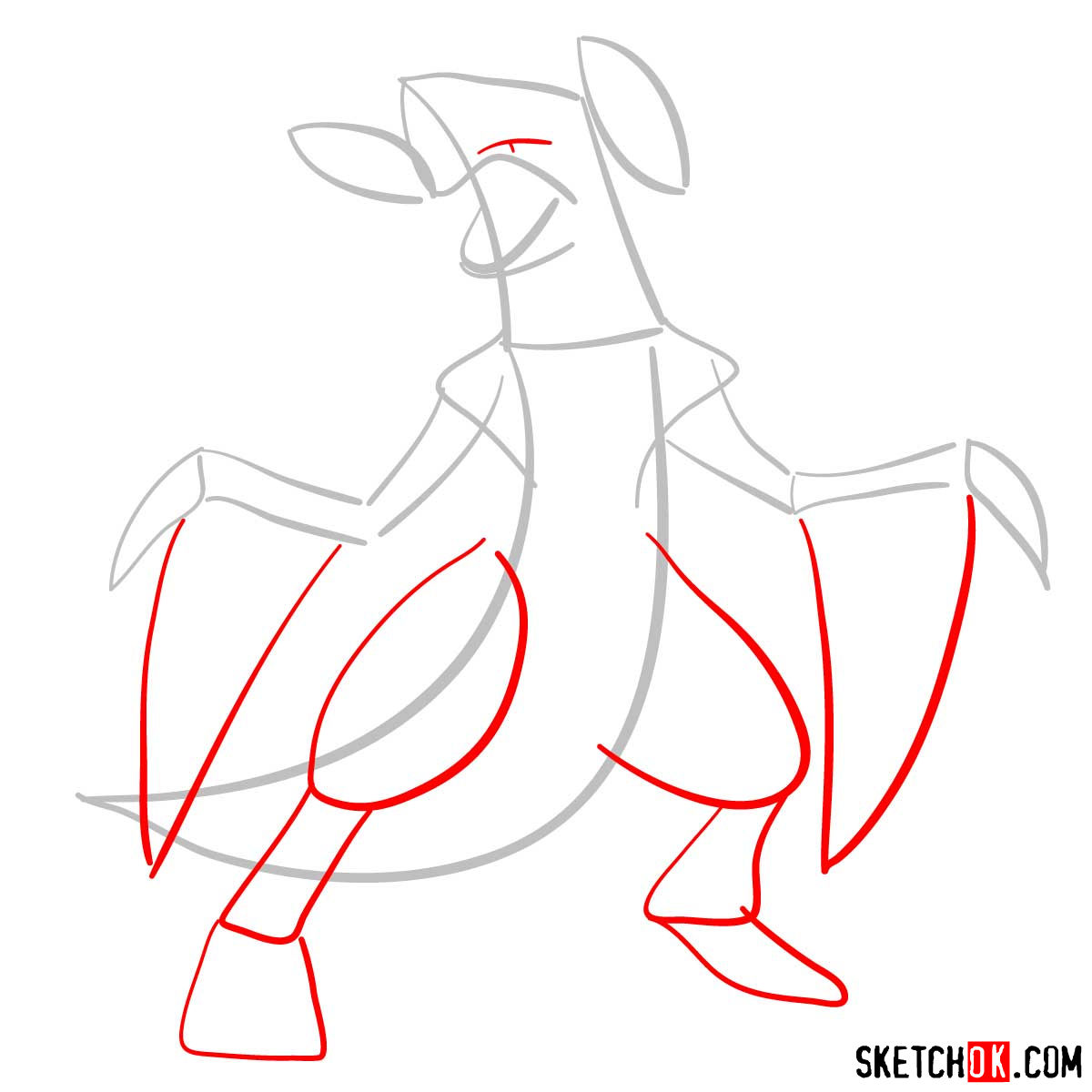 How to draw Garchomp | Pokemon - step 02