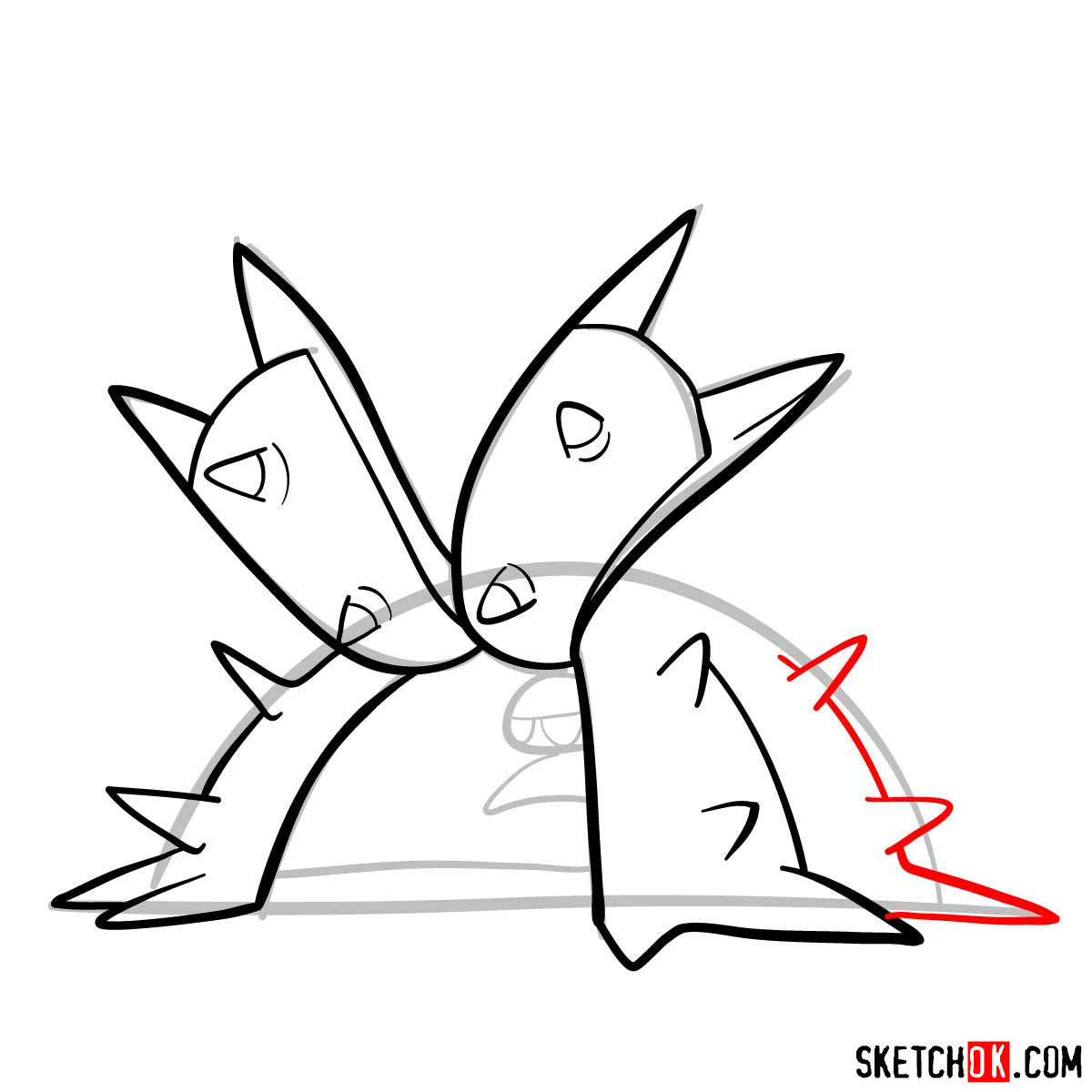 How to draw Toxapex | Pokemon - step 07